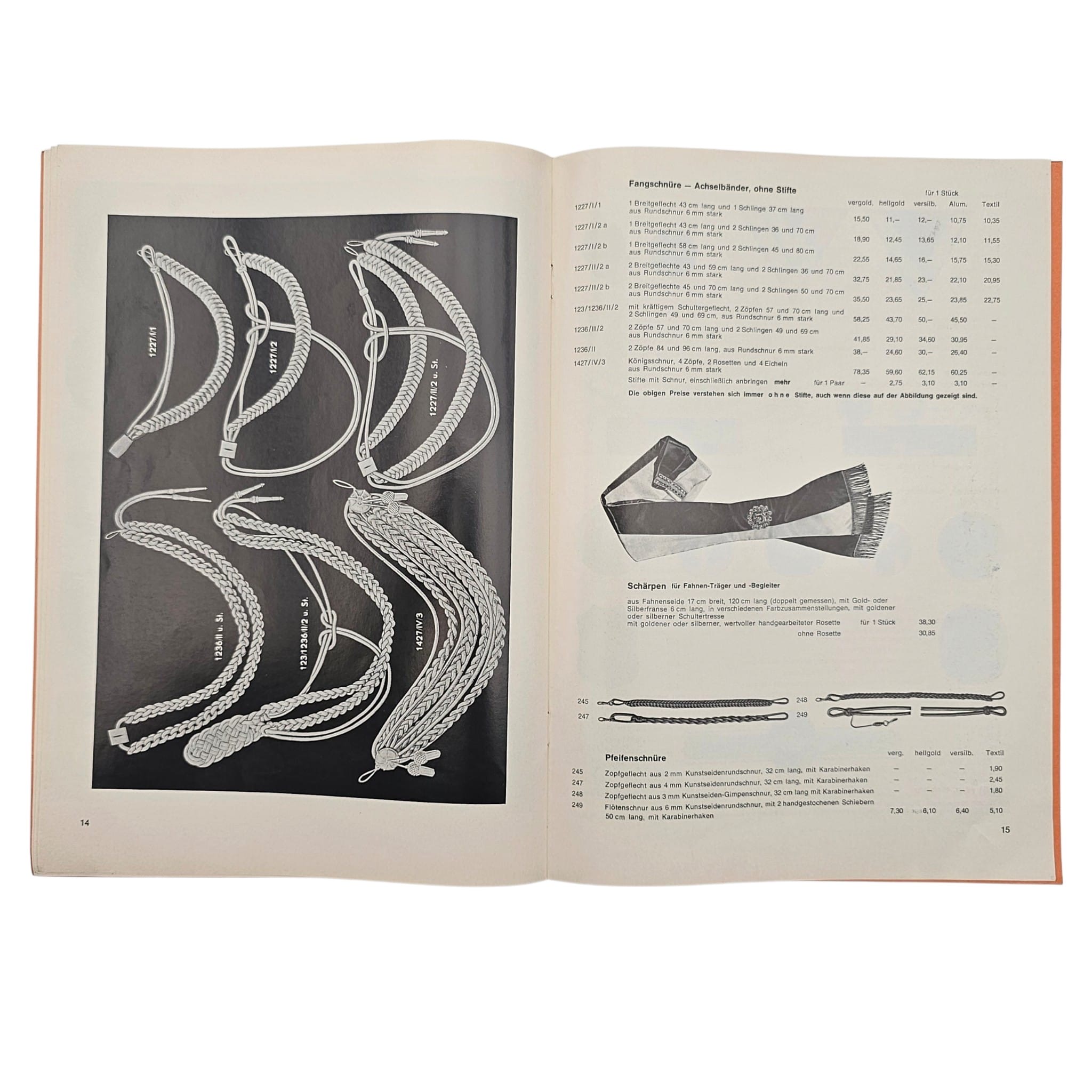 Original German 1970 Uniform Effects Catalogue for Clubs and Shooting Associations