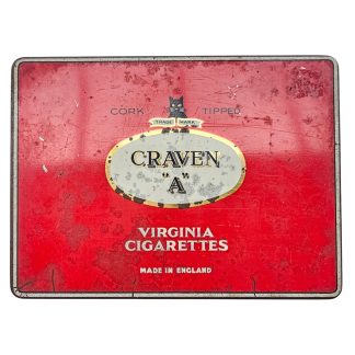 Origineel WWII Engels Craven 'A' Virginia Cigarettes blik van Carreras Limited, Londen