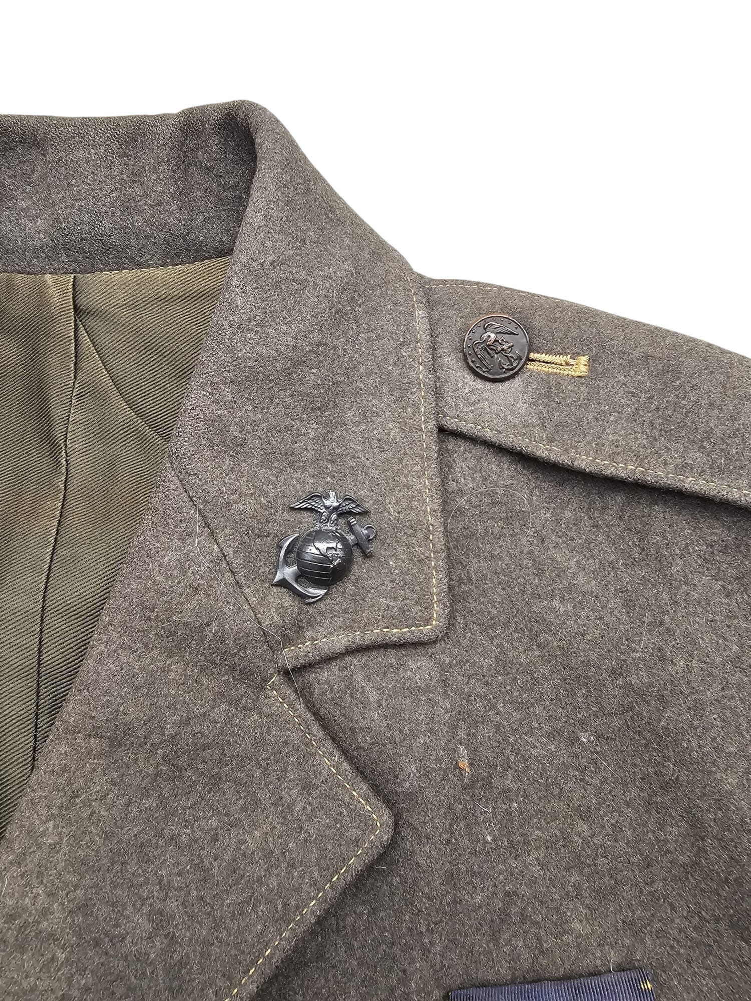 Original WWII USMC 4th Marine Division uniform, 1942 dated - Afbeelding 21
