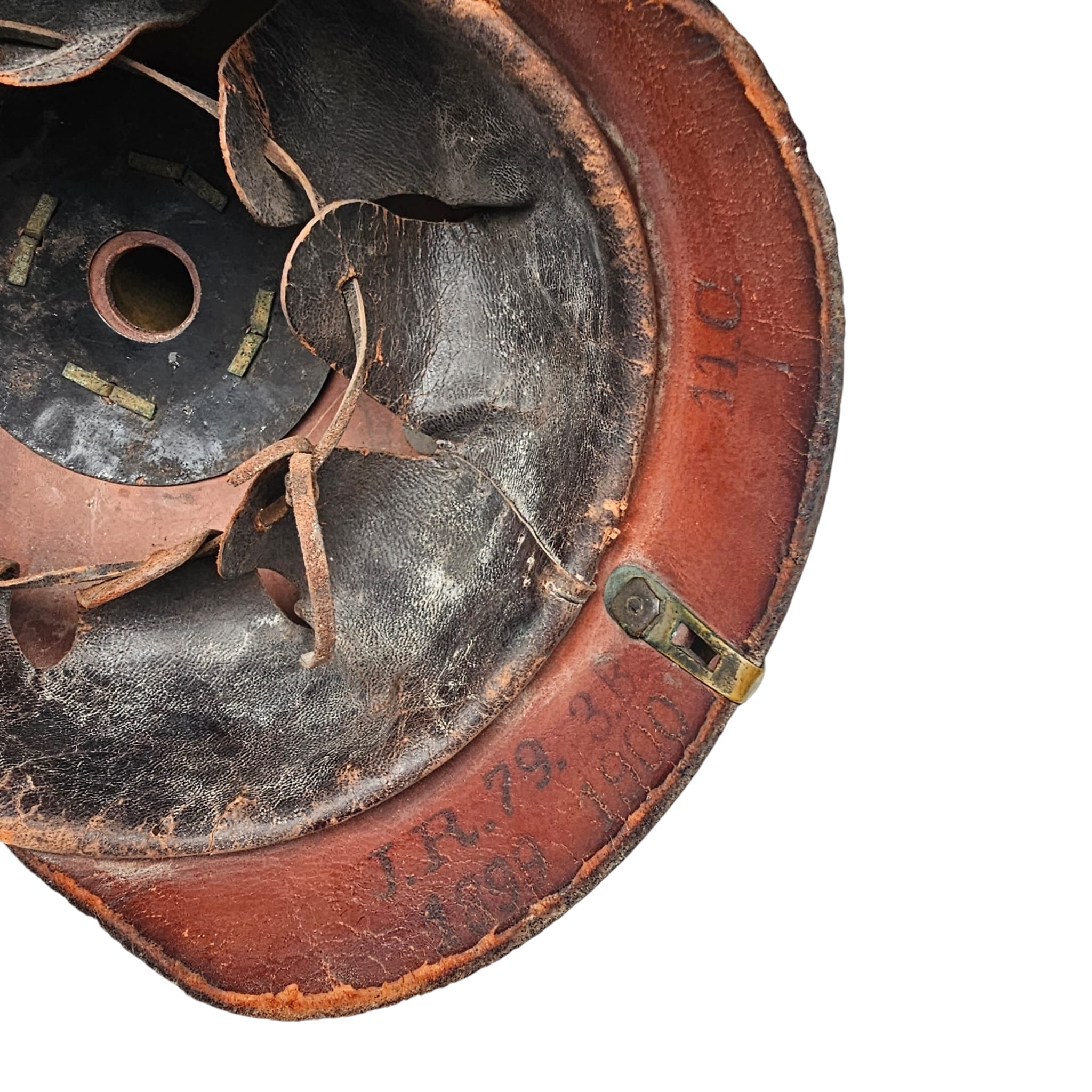 Original Pre-WW1 Imperial German Prussian M1895 Infantry Pickelhaube Helmet – Regimentally Marked J.R. 79 – Dated 1900 - Afbeelding 9