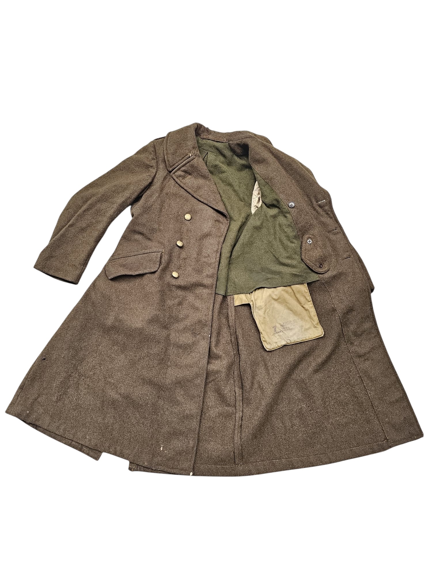 Original WWII Canadian 1942 Dated 1941 Pattern Greatcoat - Afbeelding 15