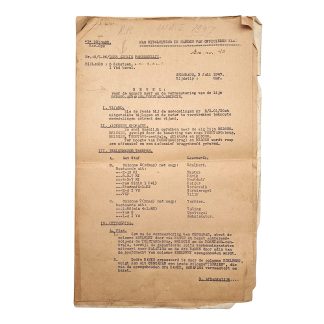 Origineel Nederlands bevelsdocument 'Zeer Geheim' Semarang juli 1947, Indonesische onafhankelijkheidsoorlog