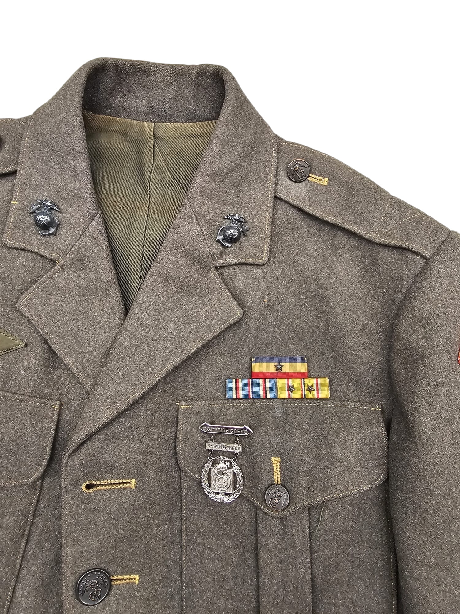 Original WWII USMC 4th Marine Division uniform, 1942 dated - Afbeelding 6