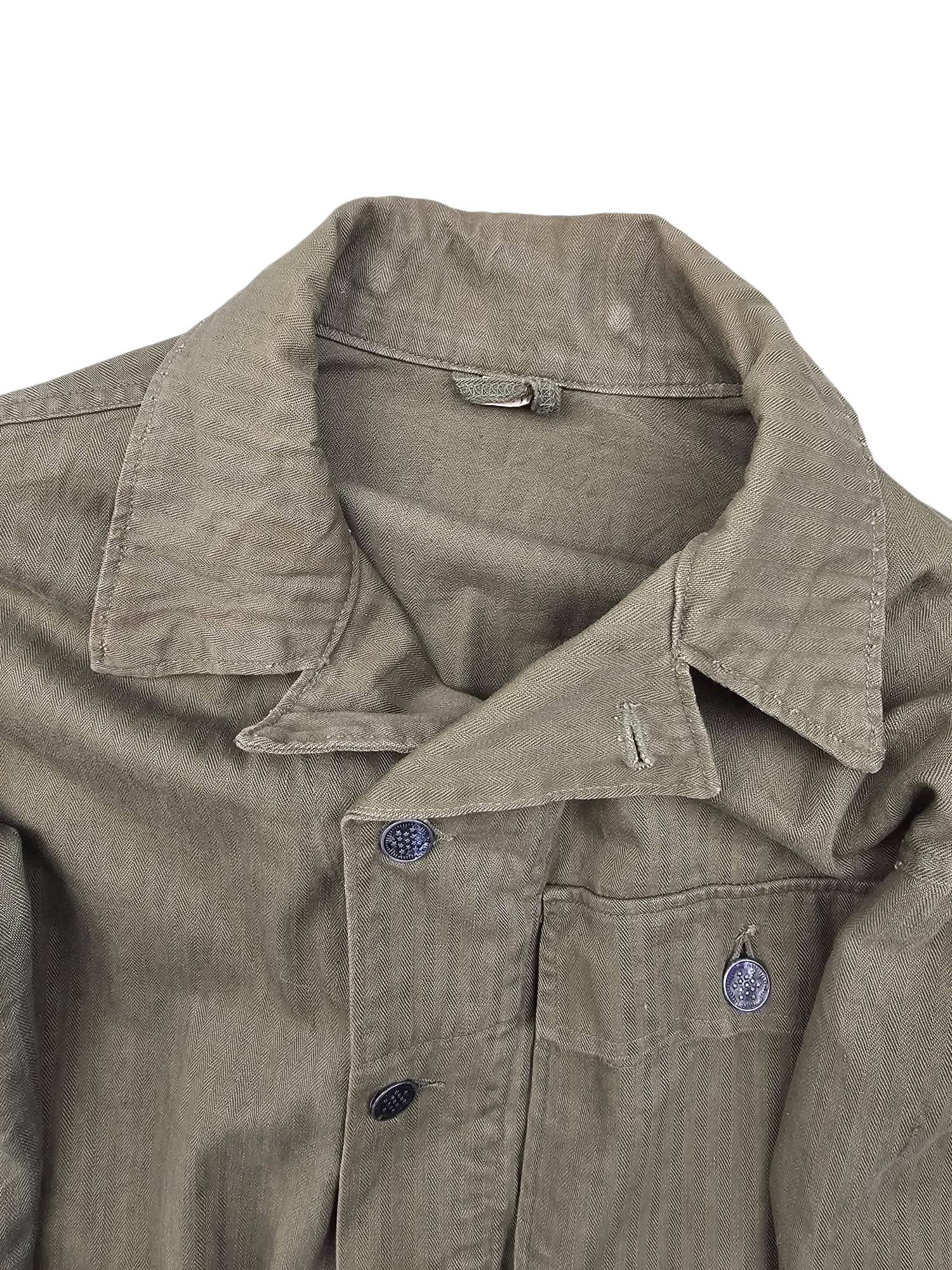 Original WWII US army HBT coveralls 14th Armored Division, May 1944 - Afbeelding 14