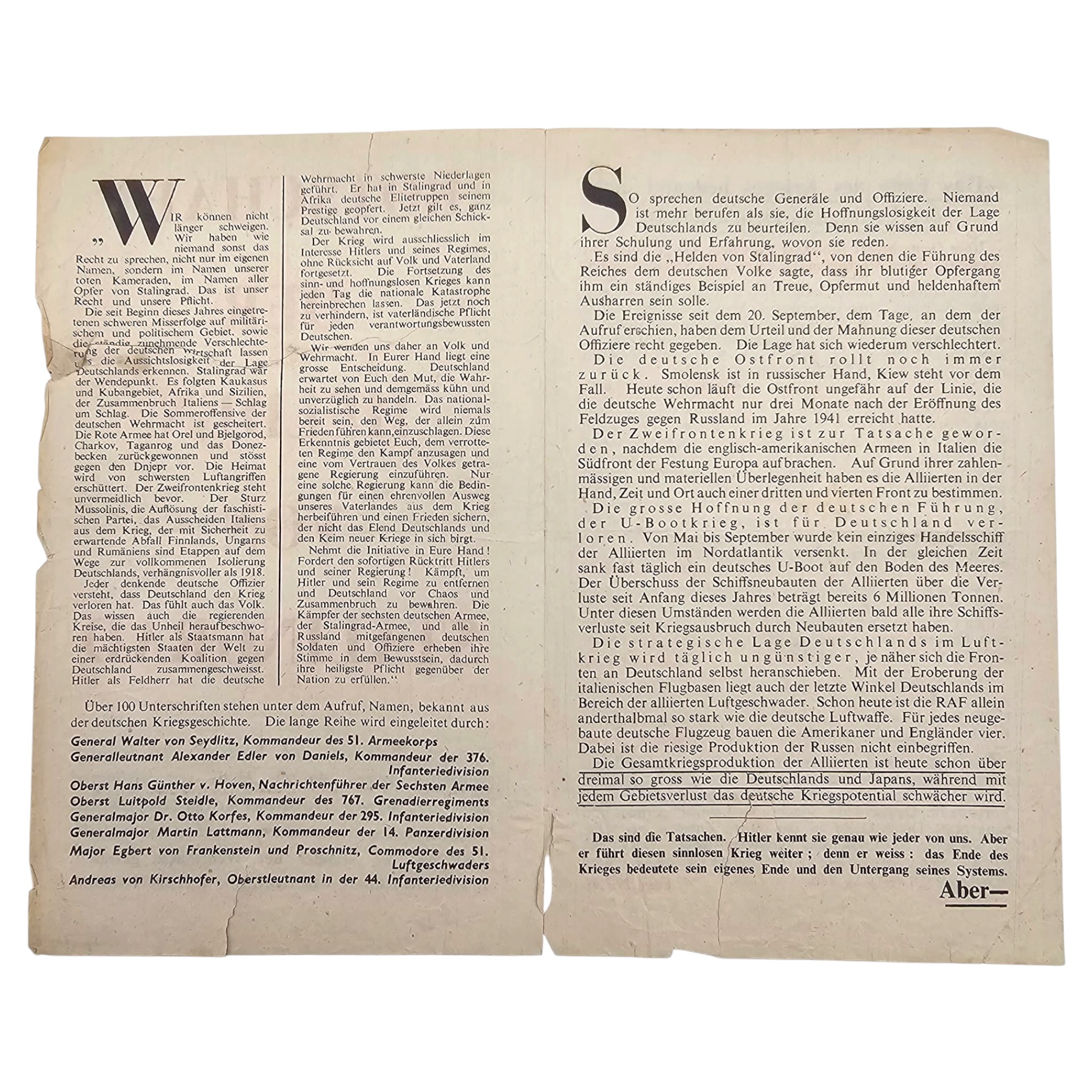 Original WWII Allied Propaganda Leaflet Stalingrad - Afbeelding 2
