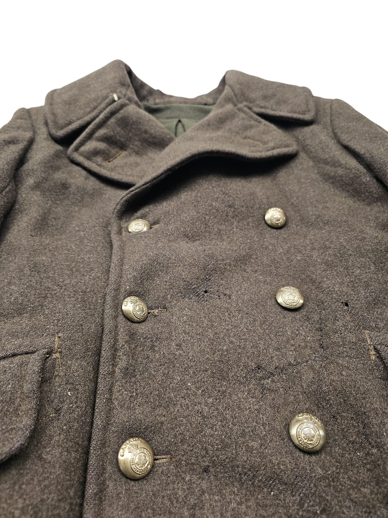 Original WWII Canadian 1942 Dated 1941 Pattern Greatcoat - Afbeelding 13