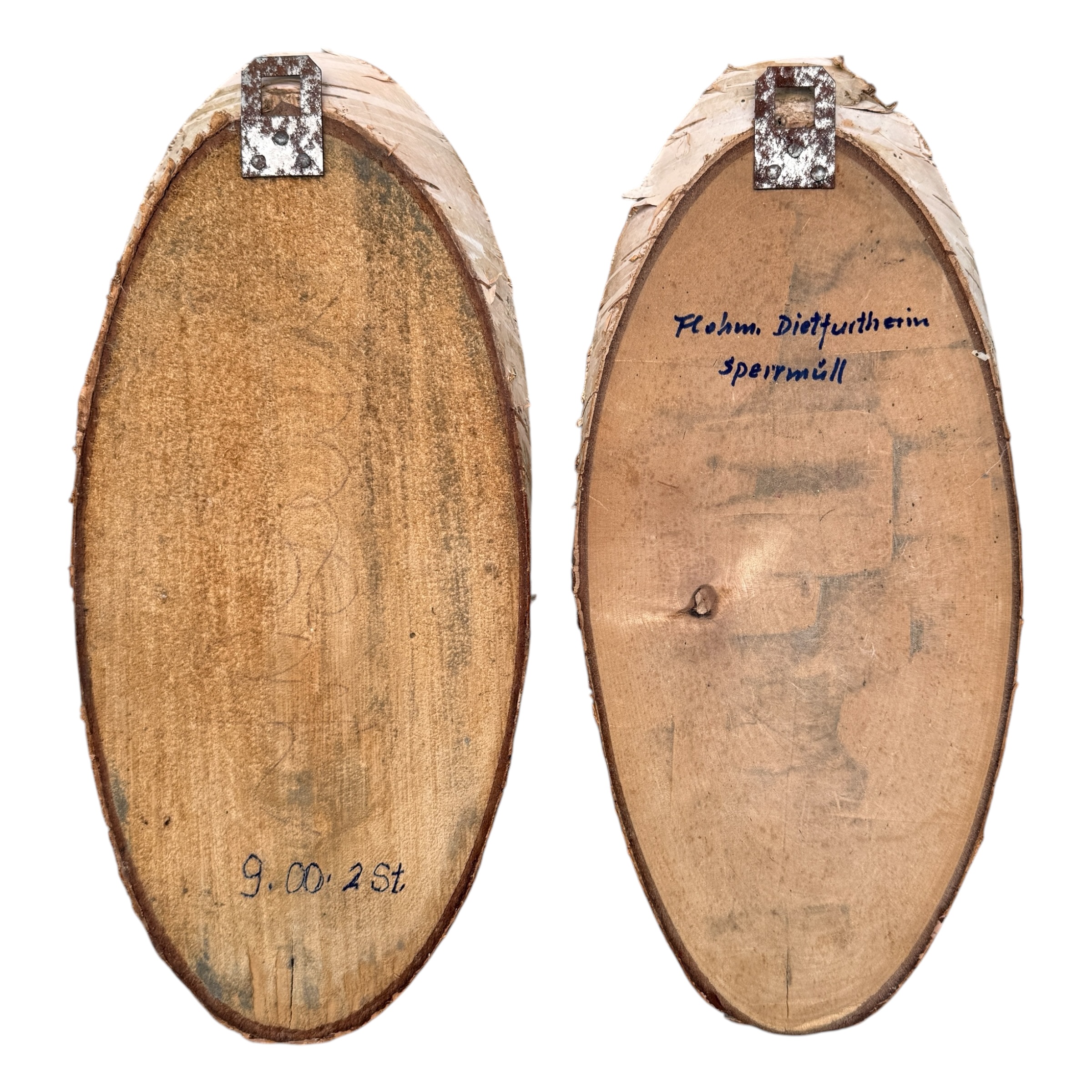 Original WWII German Eastern Front Trench Art Wooden Plaques – Leningrad 1941 & Woronta River 1942 - Afbeelding 4
