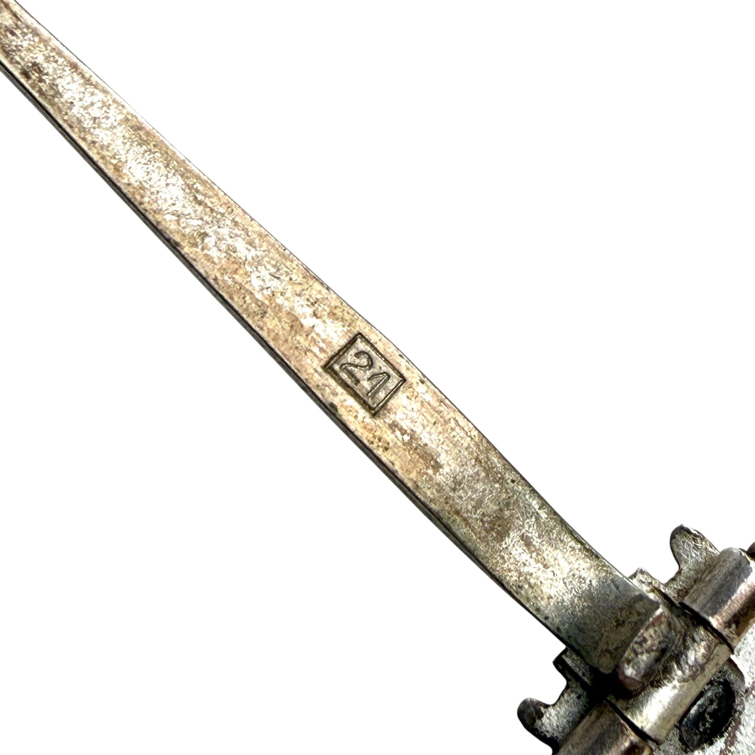 Original WWII German Cross in Gold - Deutsches Kreuz in Gold - Godet ’21’ - rare heavy type - Afbeelding 8