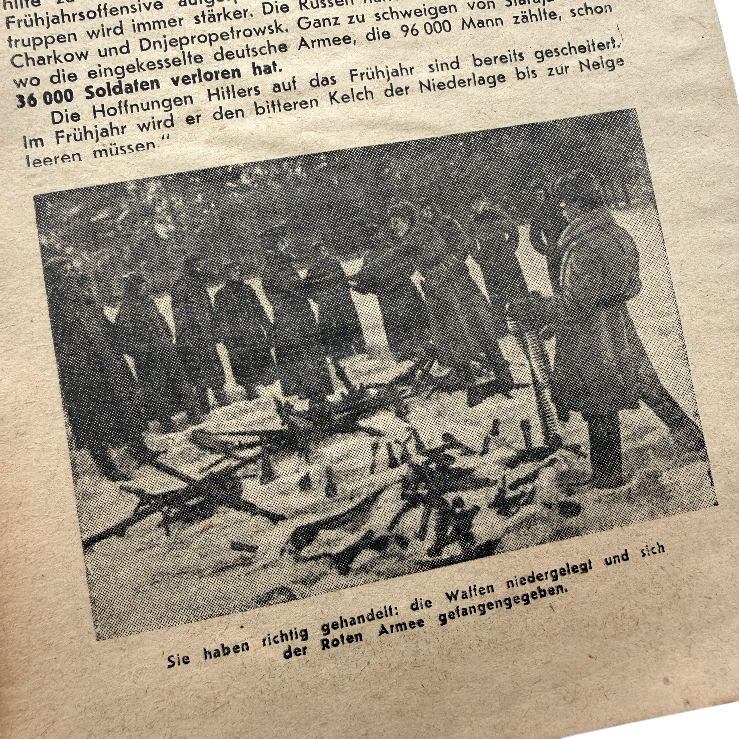 Original WWII Soviet Russian propaganda leaflet - Afbeelding 3