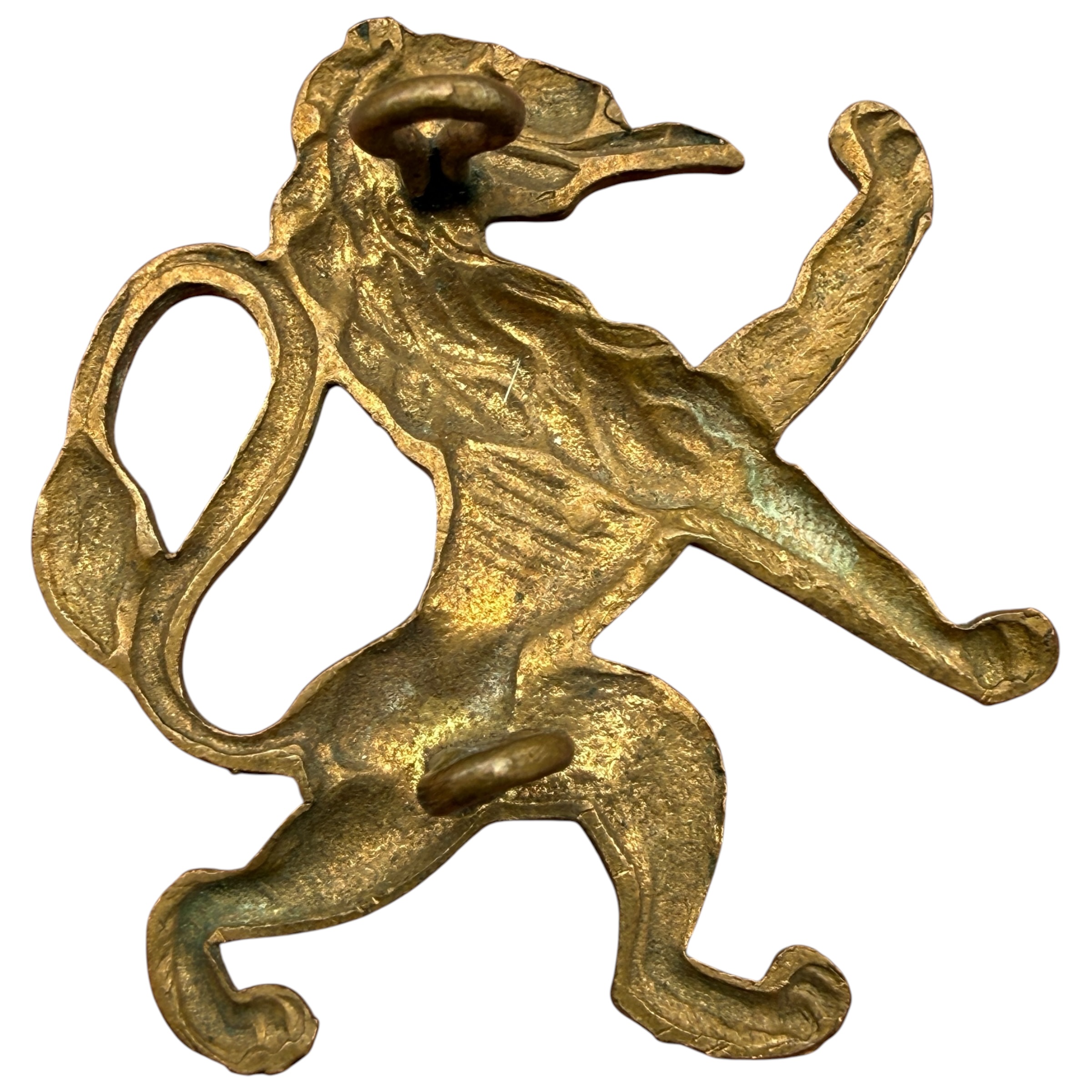 Original WWII Belgian Free Forces Lion Beret Badge – Belgian Army in Exile - Afbeelding 2
