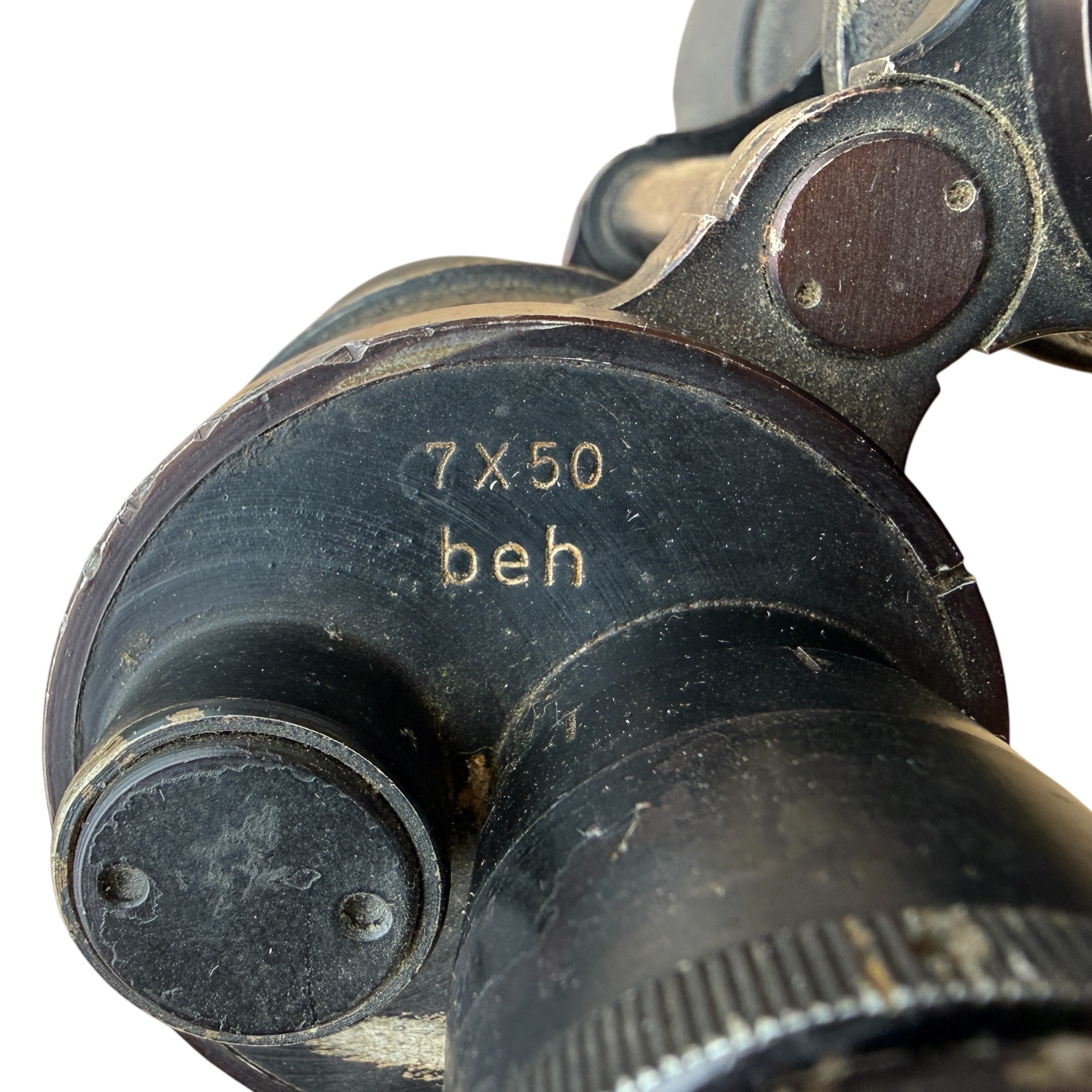 Original WWII German Kriegsmarine 7x50 Binoculars 'Beh' - Afbeelding 3