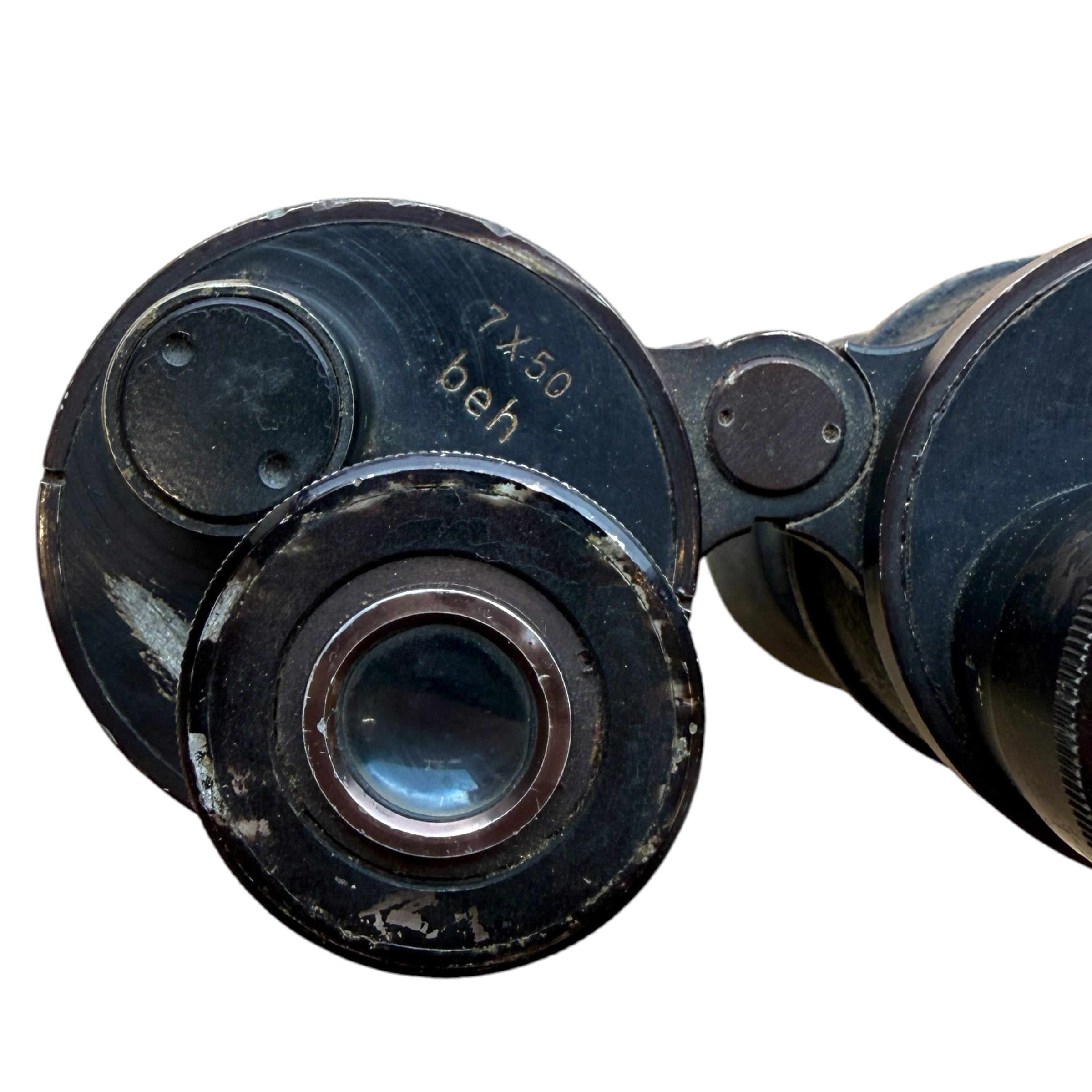 Original WWII German Kriegsmarine 7x50 Binoculars 'Beh' - Afbeelding 4