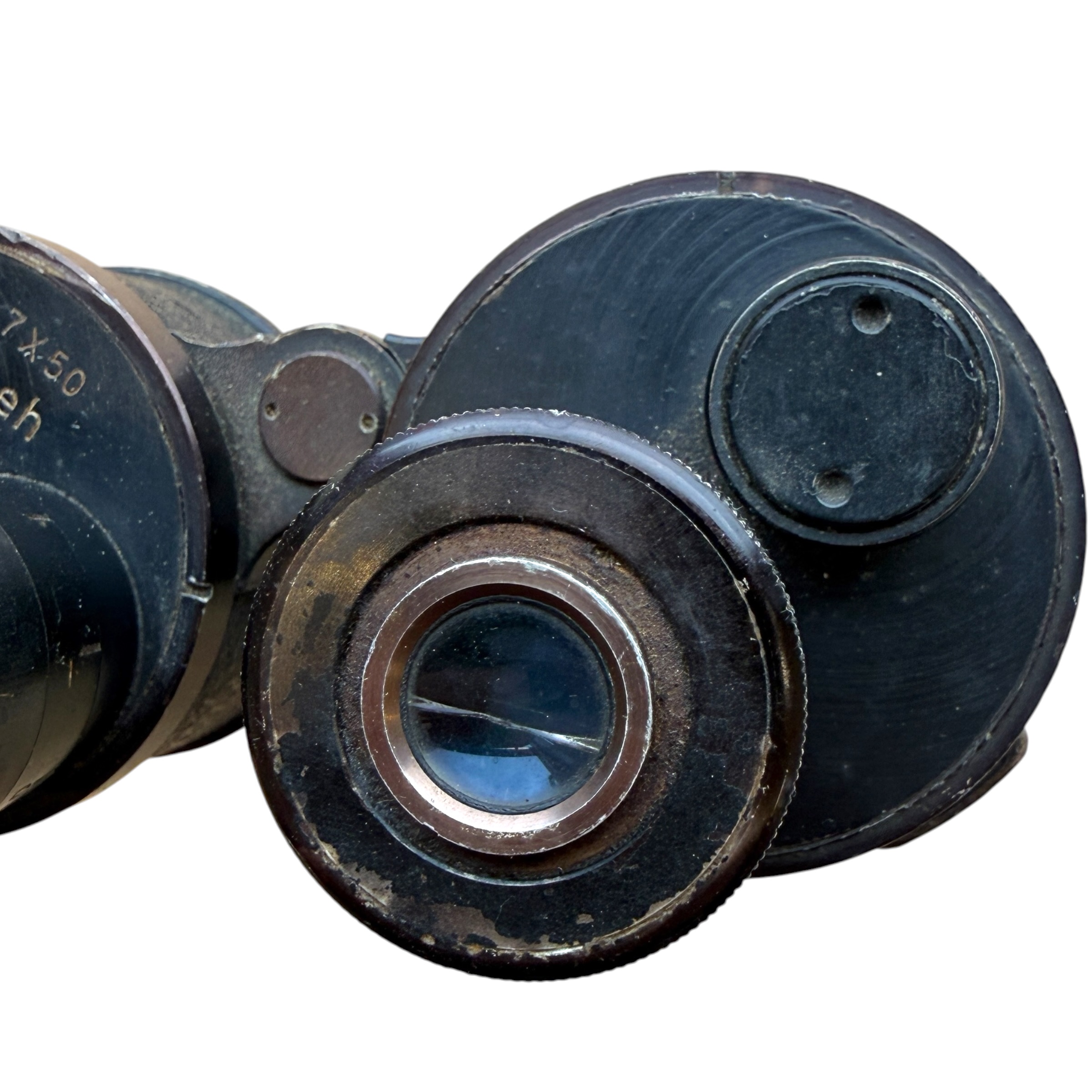 Original WWII German Kriegsmarine 7x50 Binoculars 'Beh' - Afbeelding 6