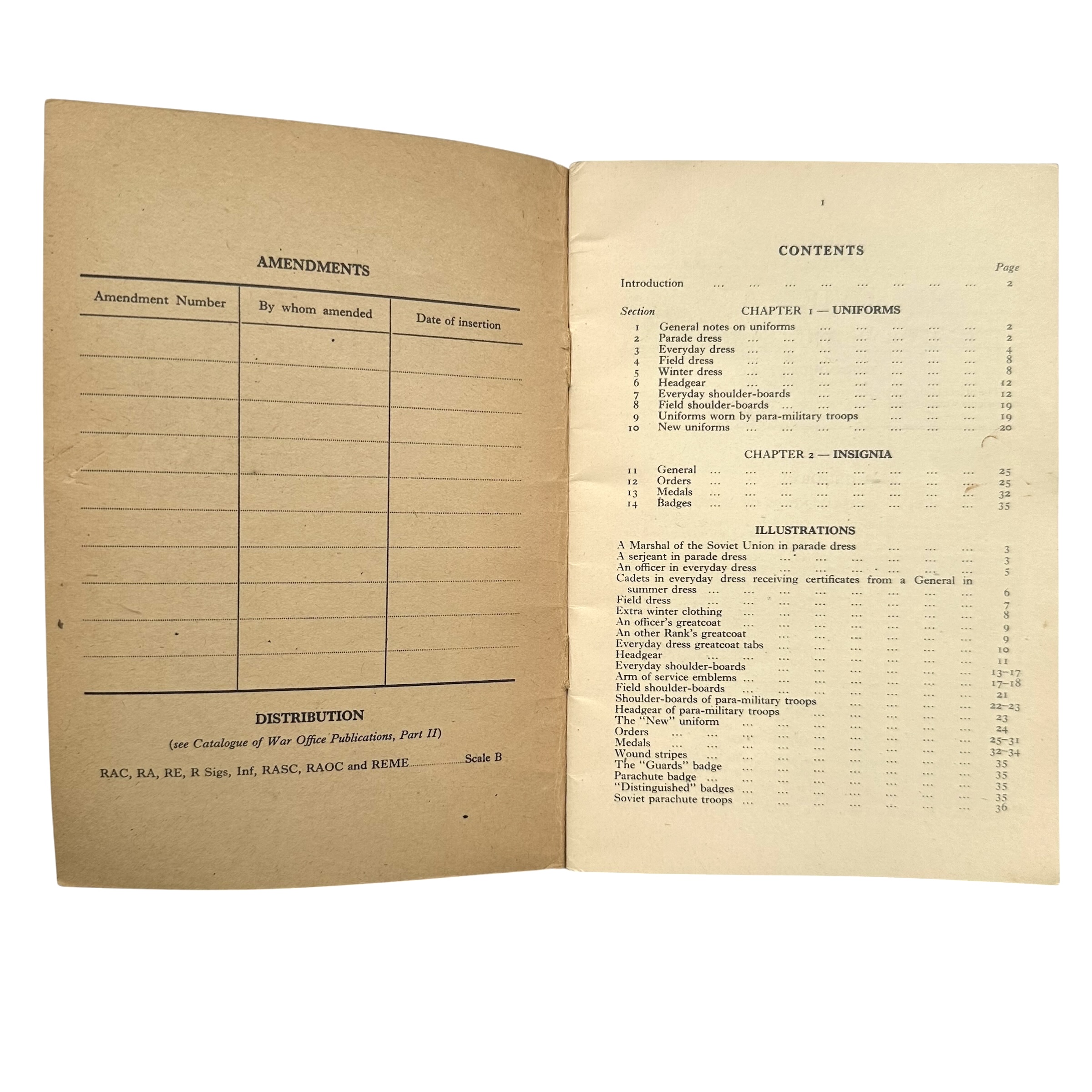 Original 1950 British War Office Restricted Booklet – The Soviet Army Uniforms and Insignia - Afbeelding 2