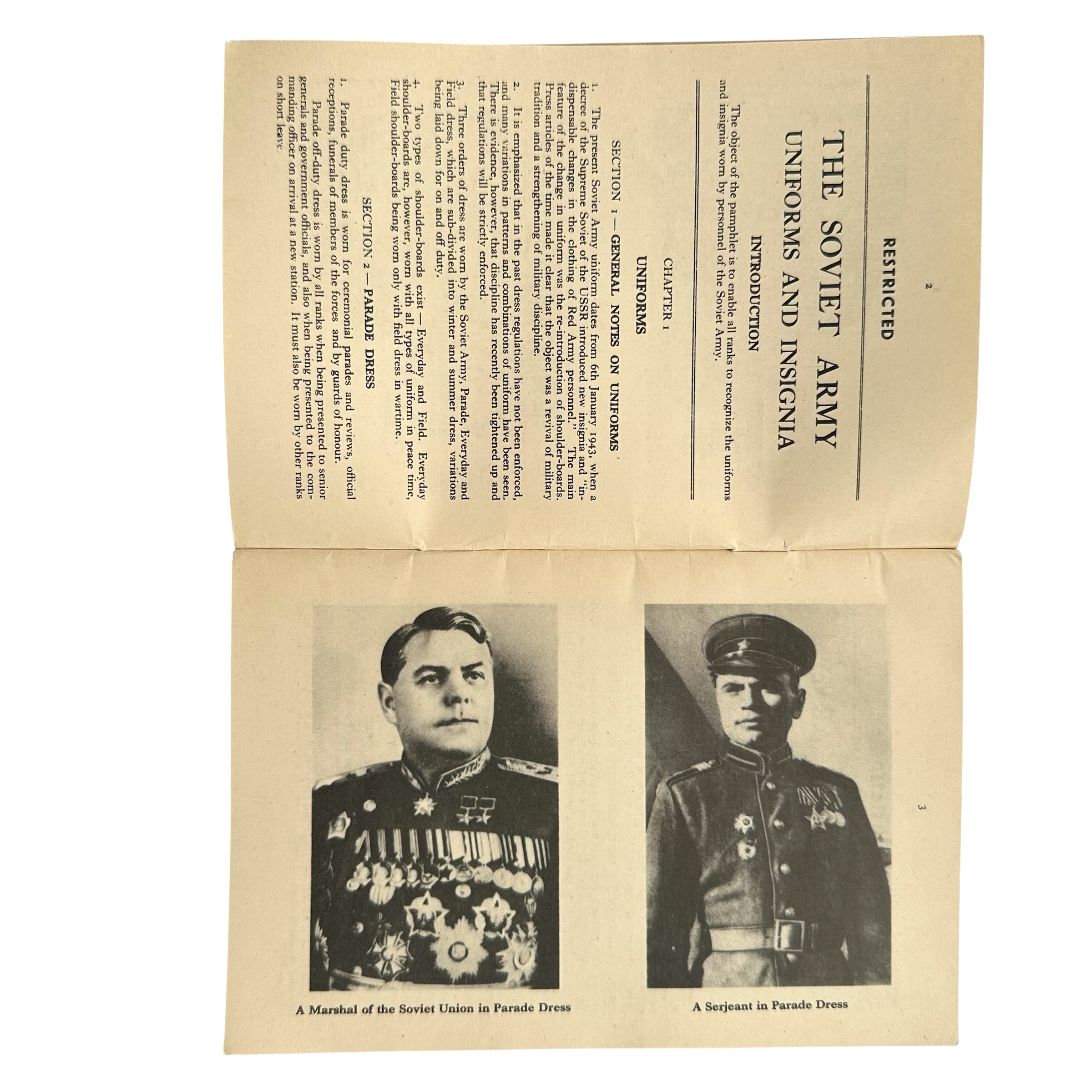 Original 1950 British War Office Restricted Booklet – The Soviet Army Uniforms and Insignia - Afbeelding 12