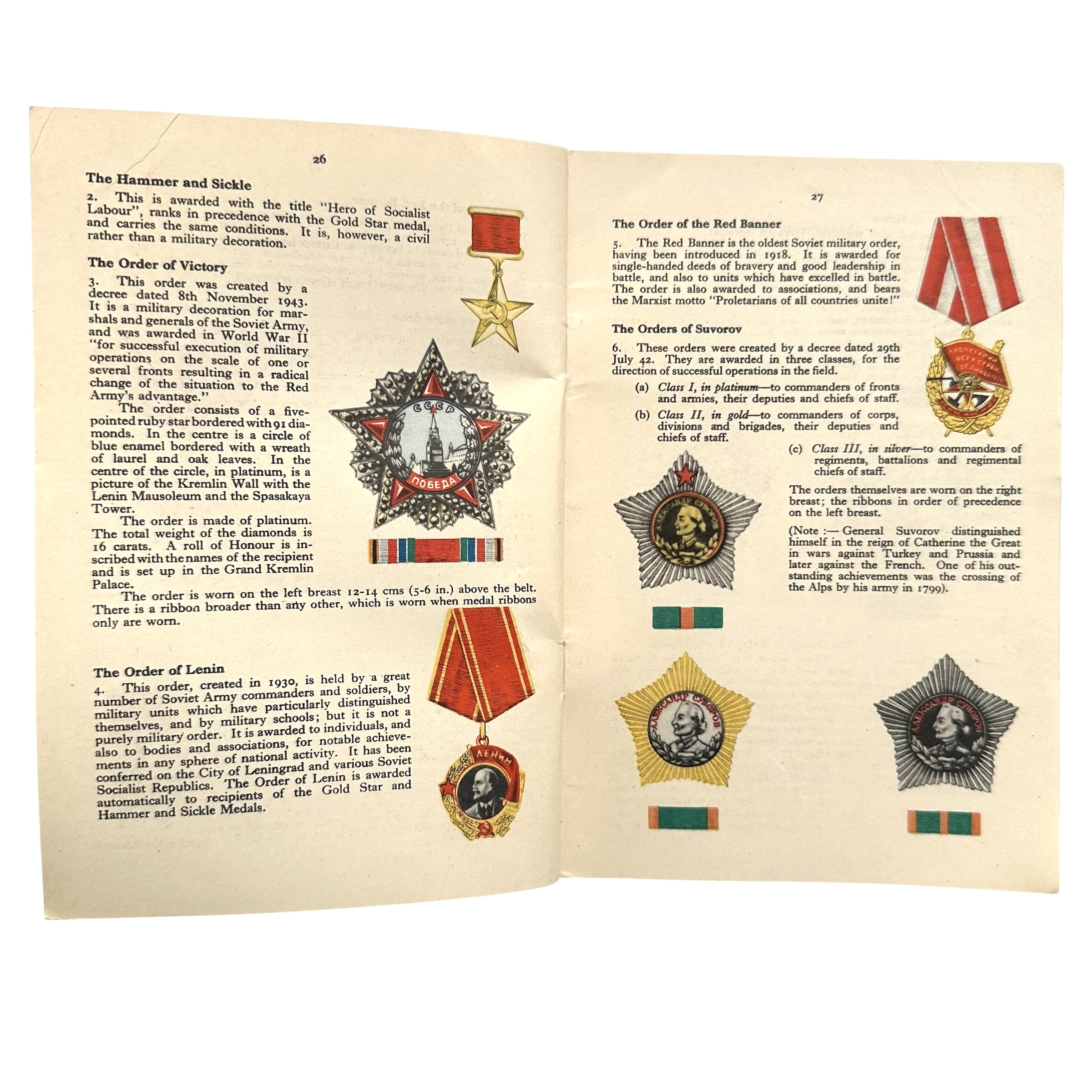 Original 1950 British War Office Restricted Booklet – The Soviet Army Uniforms and Insignia - Afbeelding 6