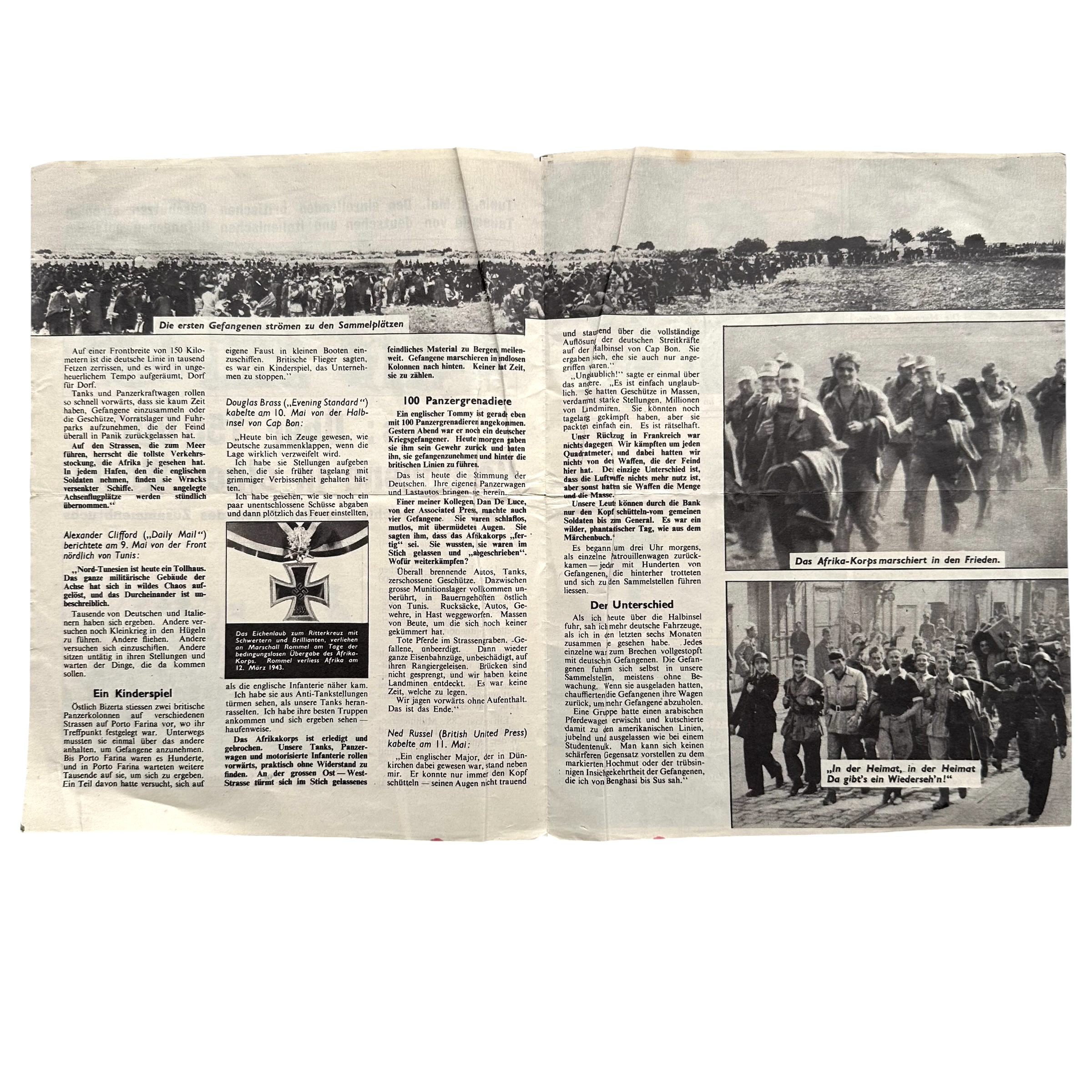 Original WWII British PWE German-Language Propaganda Leaflet G.32 – Tunis Afrika Korps 1943