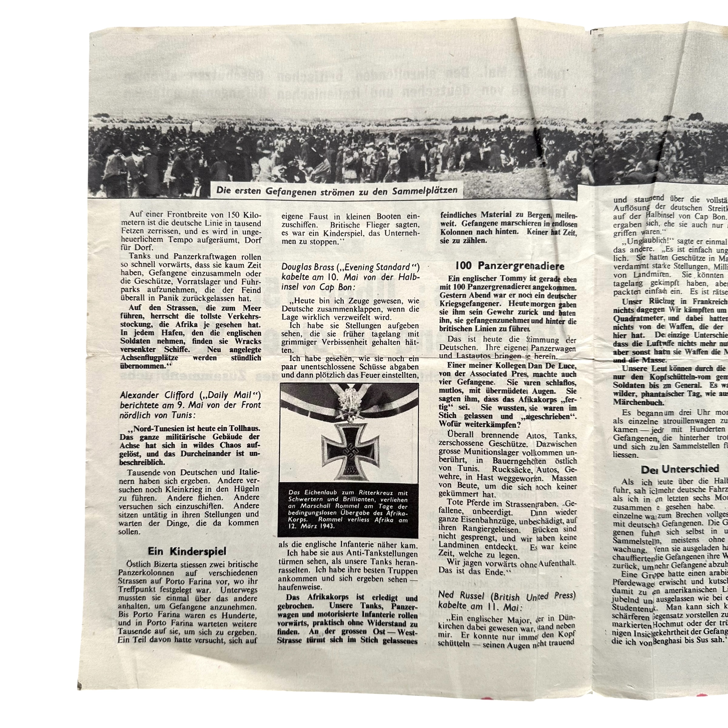 Original WWII British PWE German-Language Propaganda Leaflet G.32 – Tunis Afrika Korps 1943