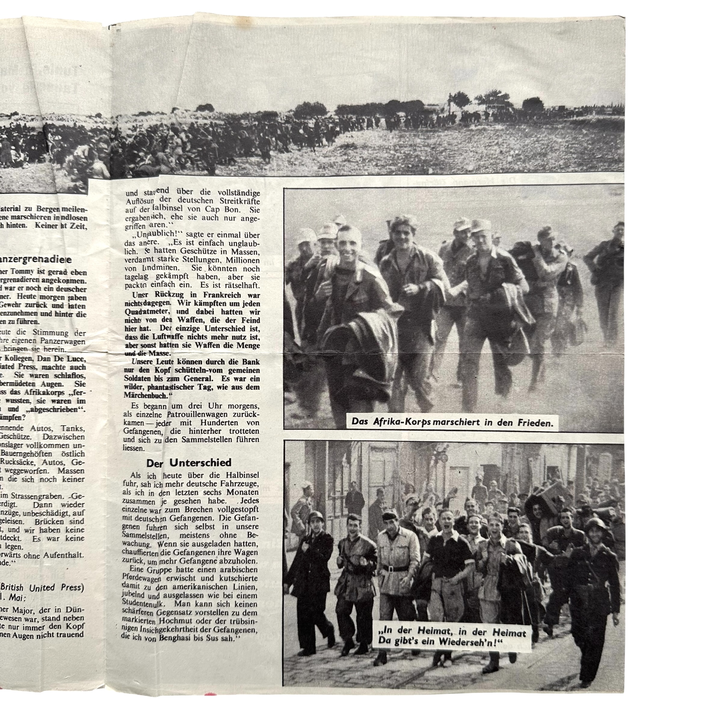 Original WWII British PWE German-Language Propaganda Leaflet G.32 – Tunis Afrika Korps 1943