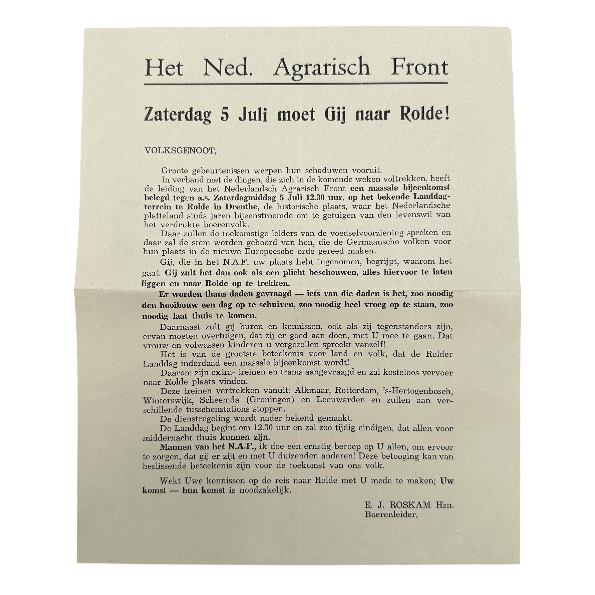 Original WWII Dutch Collaboration Document Set – Nederlandsch Agrarisch Front & Agrarisch Persnieuws 1941 - Afbeelding 3
