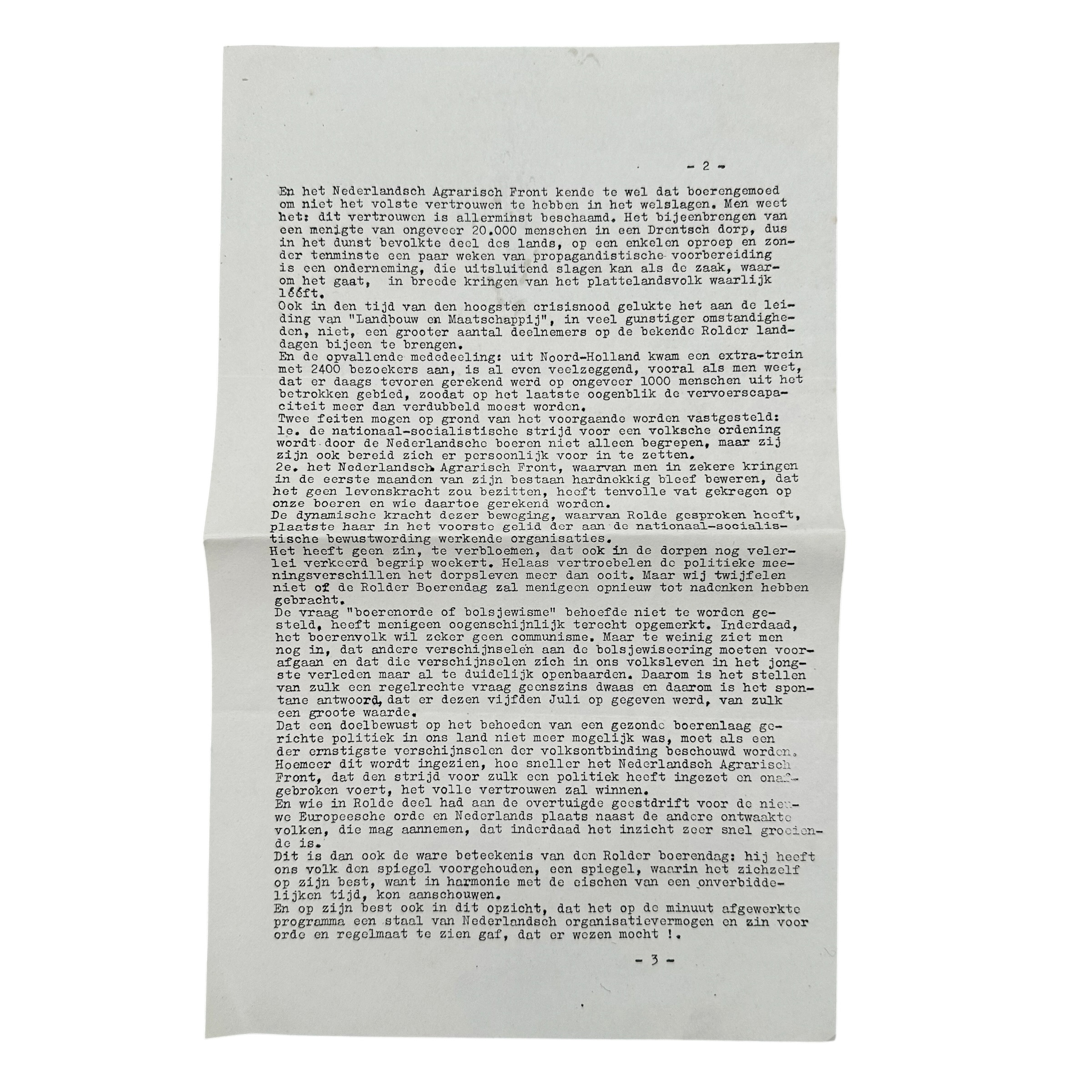 Original WWII Dutch Collaboration Document Set – Nederlandsch Agrarisch Front & Agrarisch Persnieuws 1941 - Afbeelding 4