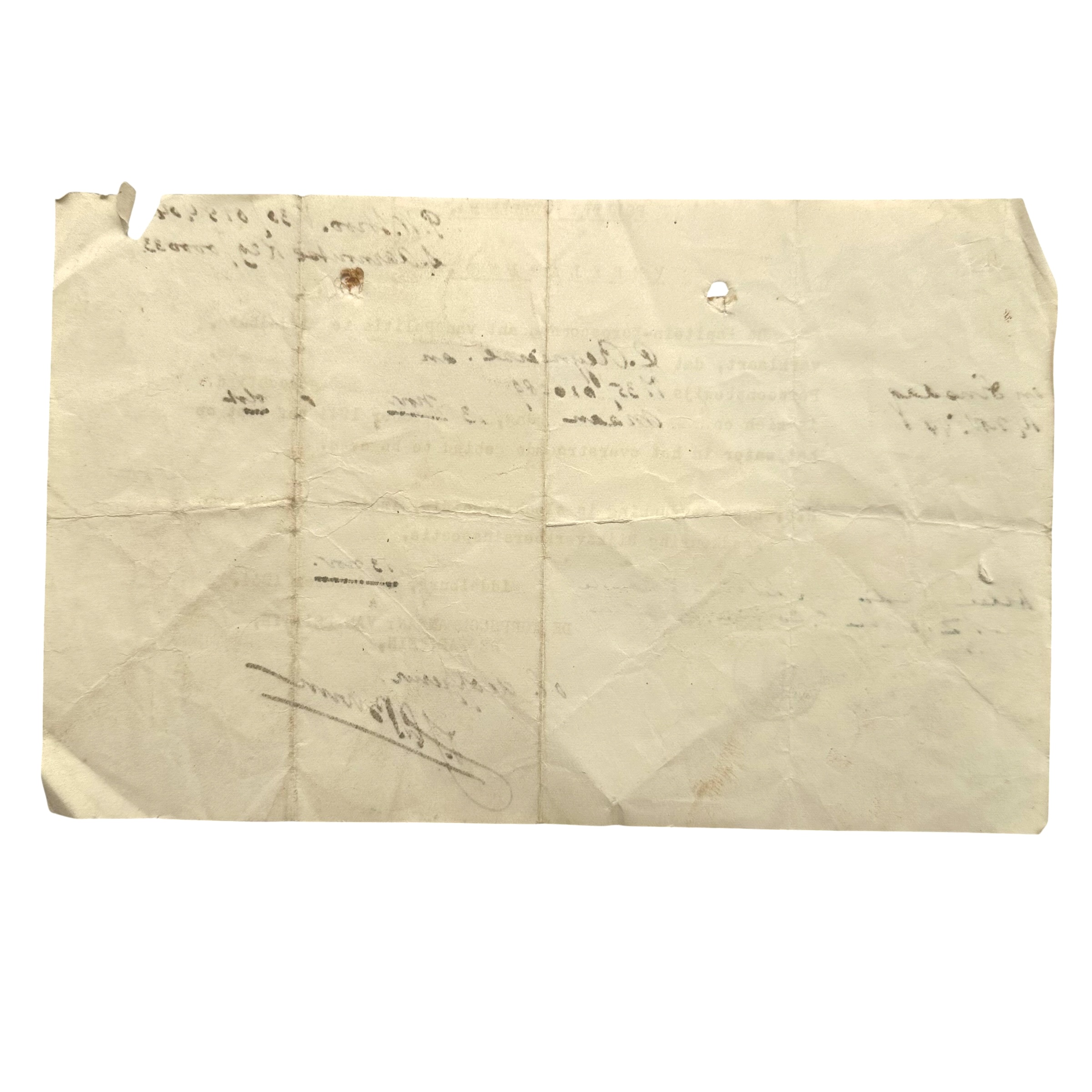 Original WWII Dutch Police Middelburg Flooded Area Boat Permit – Walcheren 1944 - Afbeelding 2