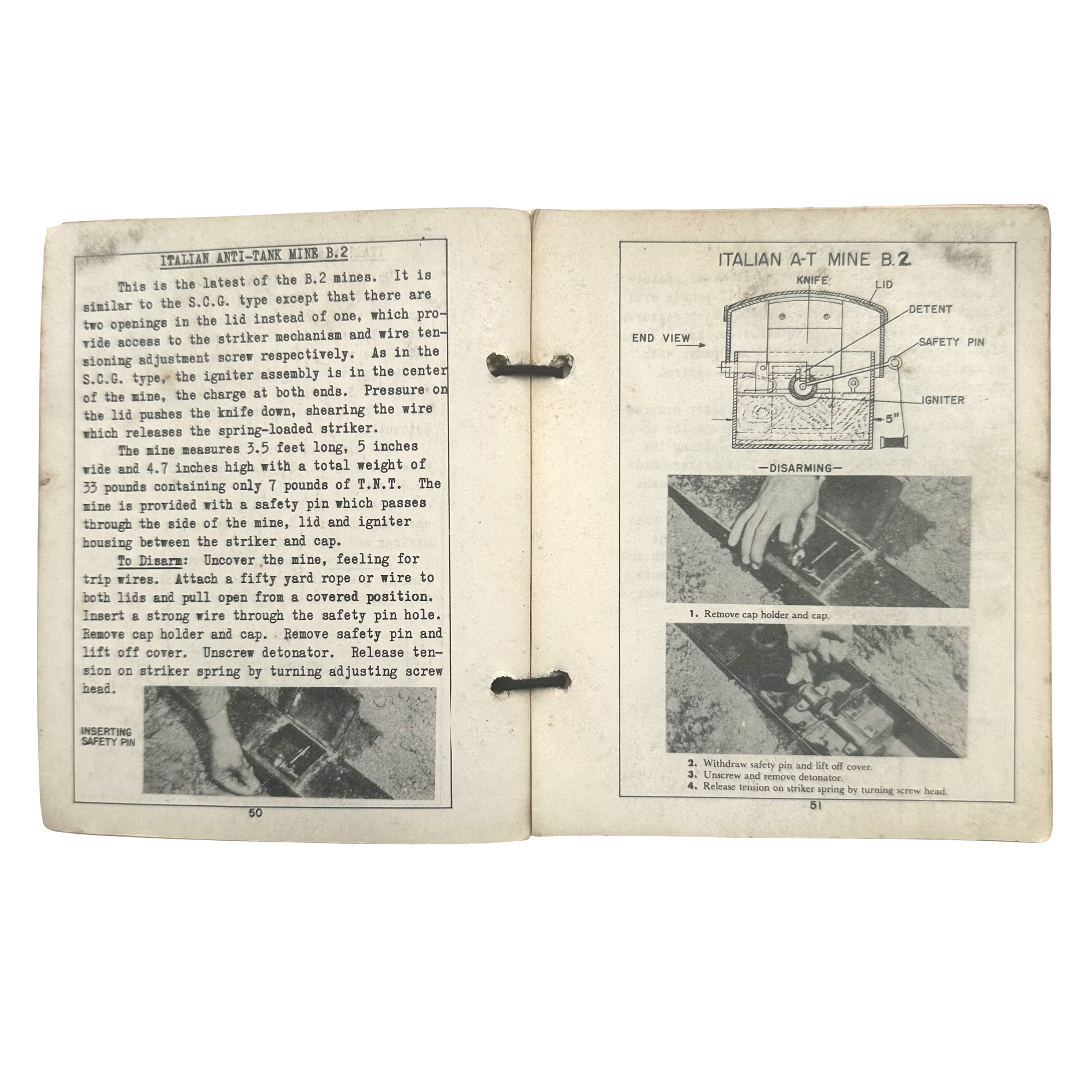 Original WWII US Army Mines and Charges Used by the German Army Manual – December 1944 - Afbeelding 2