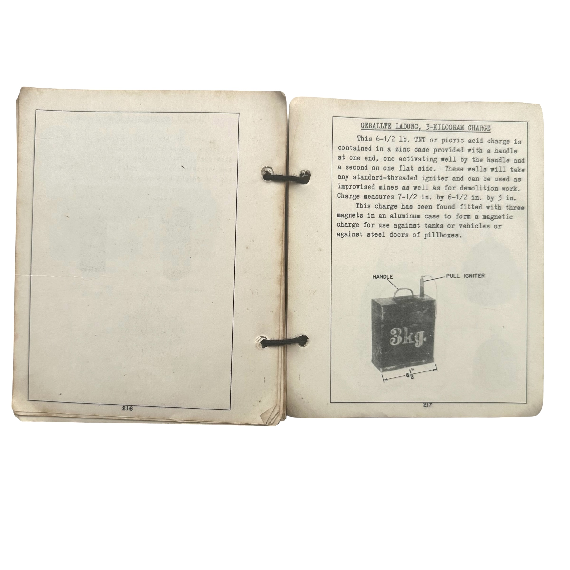 Original WWII US Army Mines and Charges Used by the German Army Manual – December 1944 - Afbeelding 8