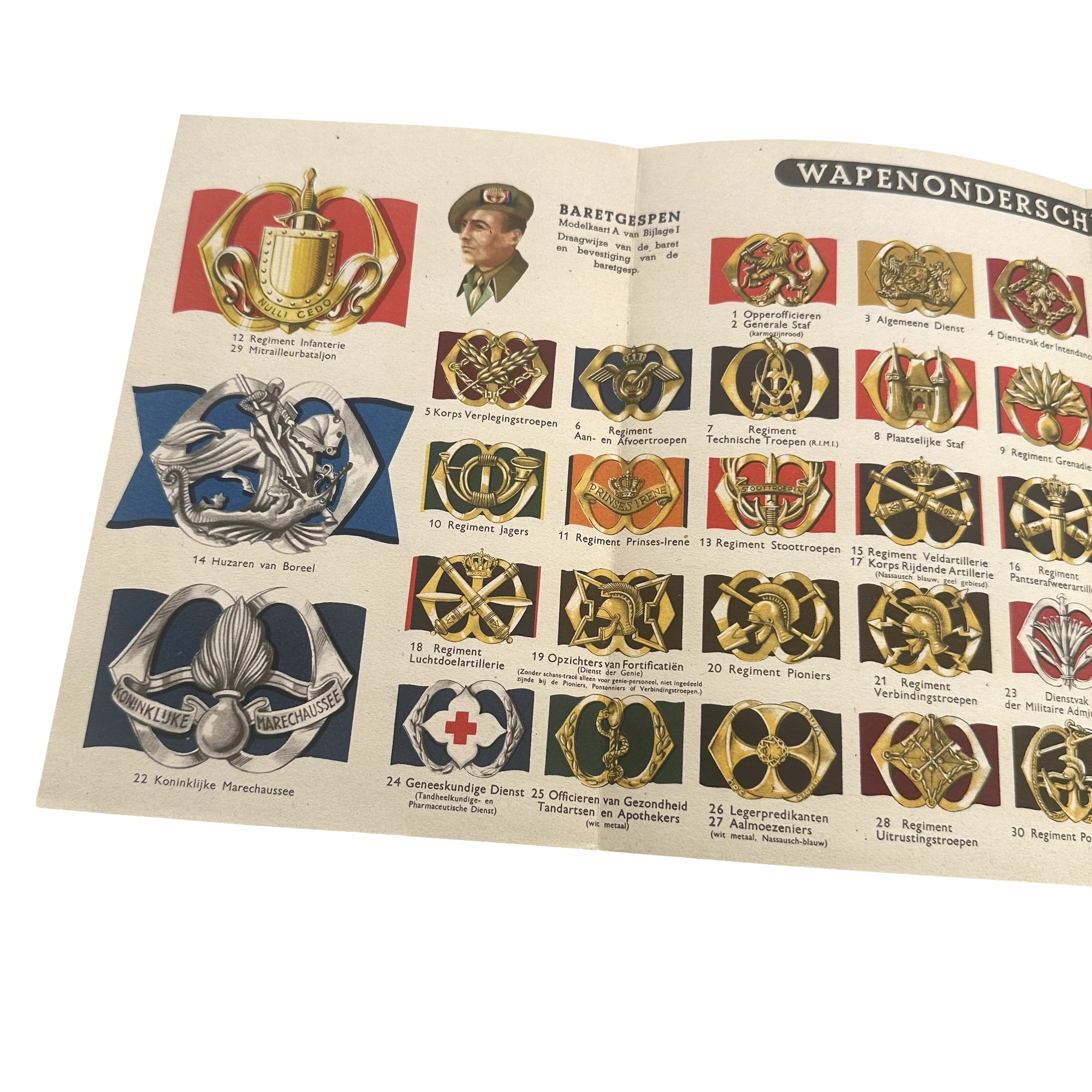 Original 1946 Royal Netherlands Army Insignia Reference Book with Colour Plates - Afbeelding 6