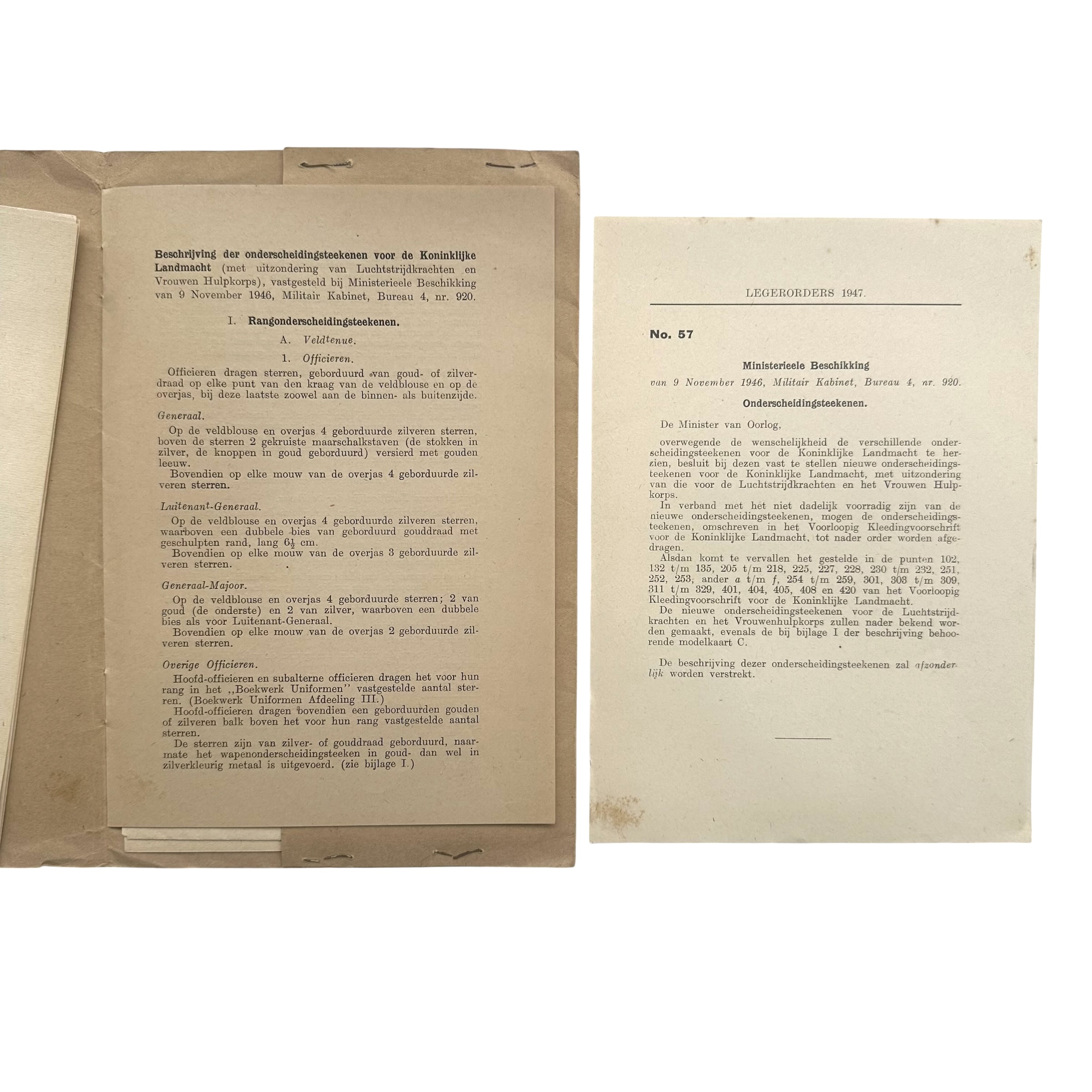 Original 1946 Royal Netherlands Army Insignia Reference Book with Colour Plates - Afbeelding 8