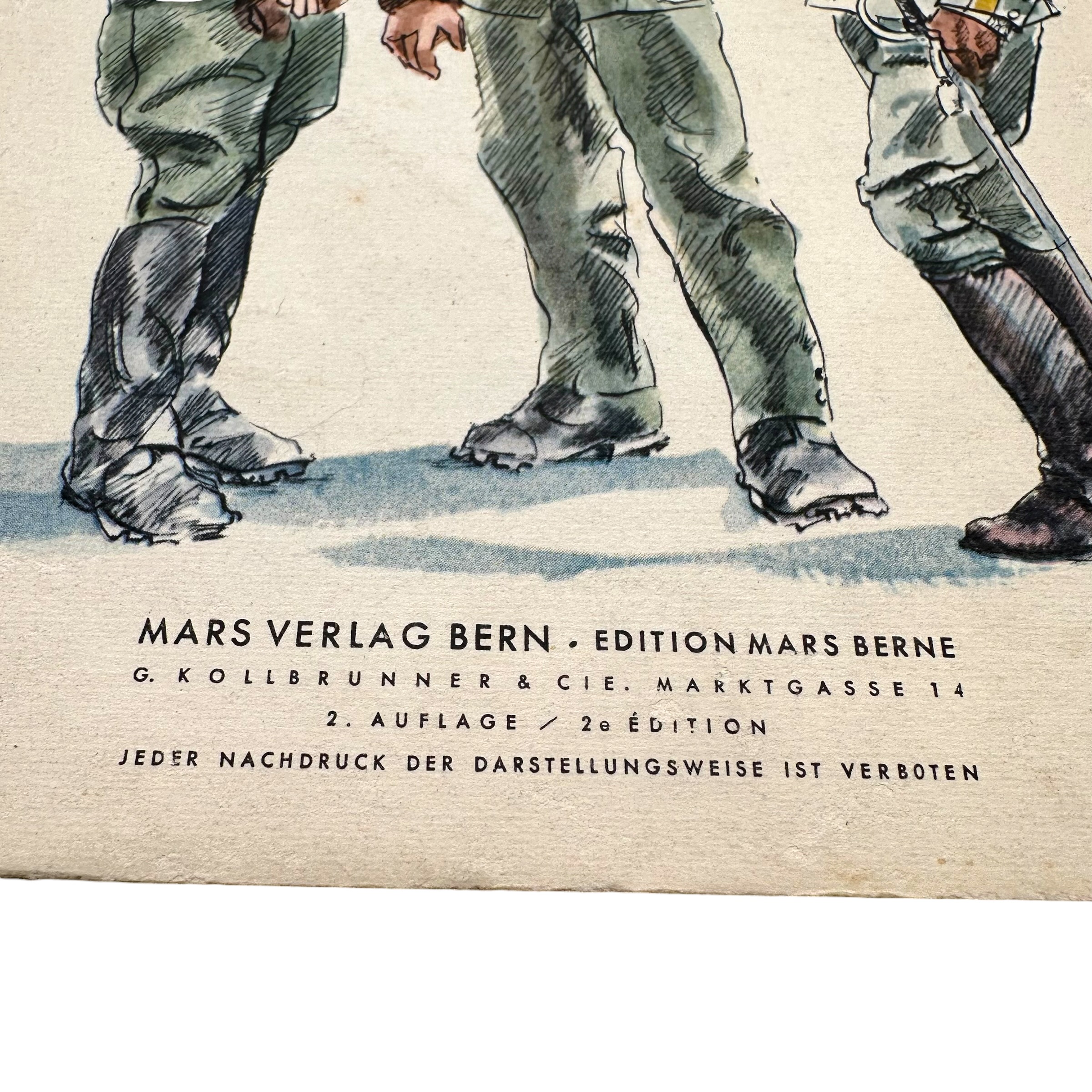 Rare Original WWII Swiss Army Uniform & Insignia Reference Brochure – Mars Verlag Bern – circa 1945 - Afbeelding 2