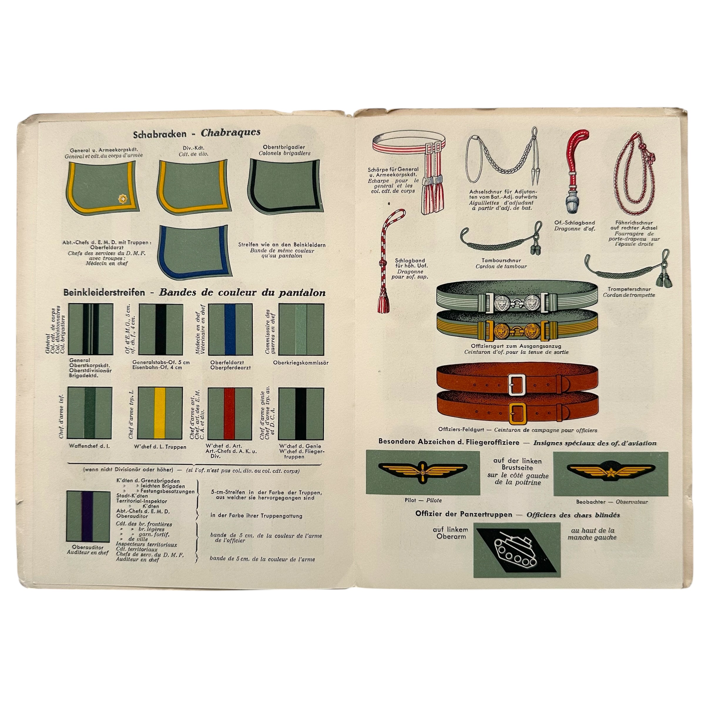 Rare Original WWII Swiss Army Uniform & Insignia Reference Brochure – Mars Verlag Bern – circa 1945 - Afbeelding 6