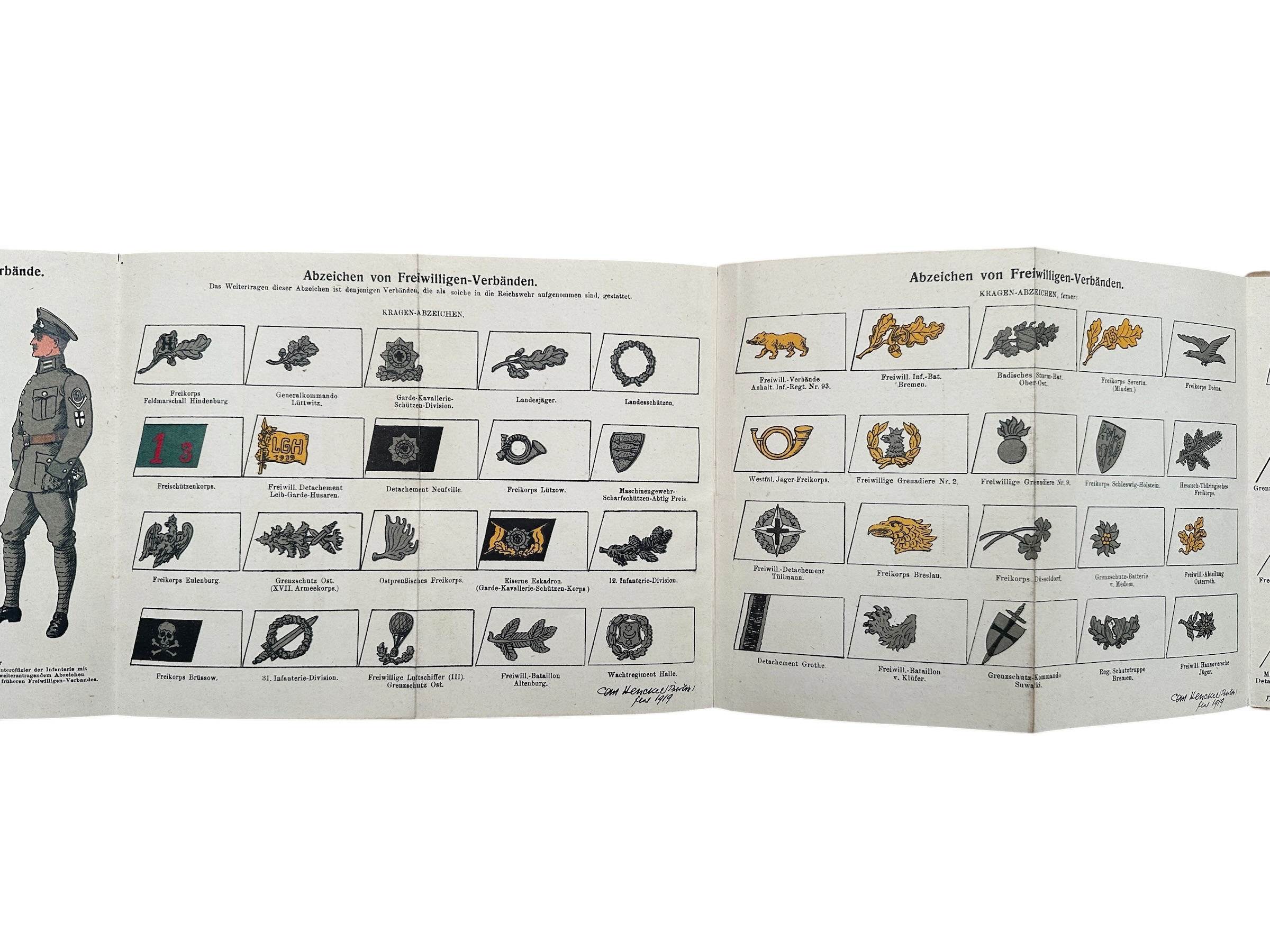 Original 1919 German Reichswehr & Freikorps Uniform and Insignia Reference Books by Moritz Ruhl - Steinhauer & Lück, Lüdenscheid