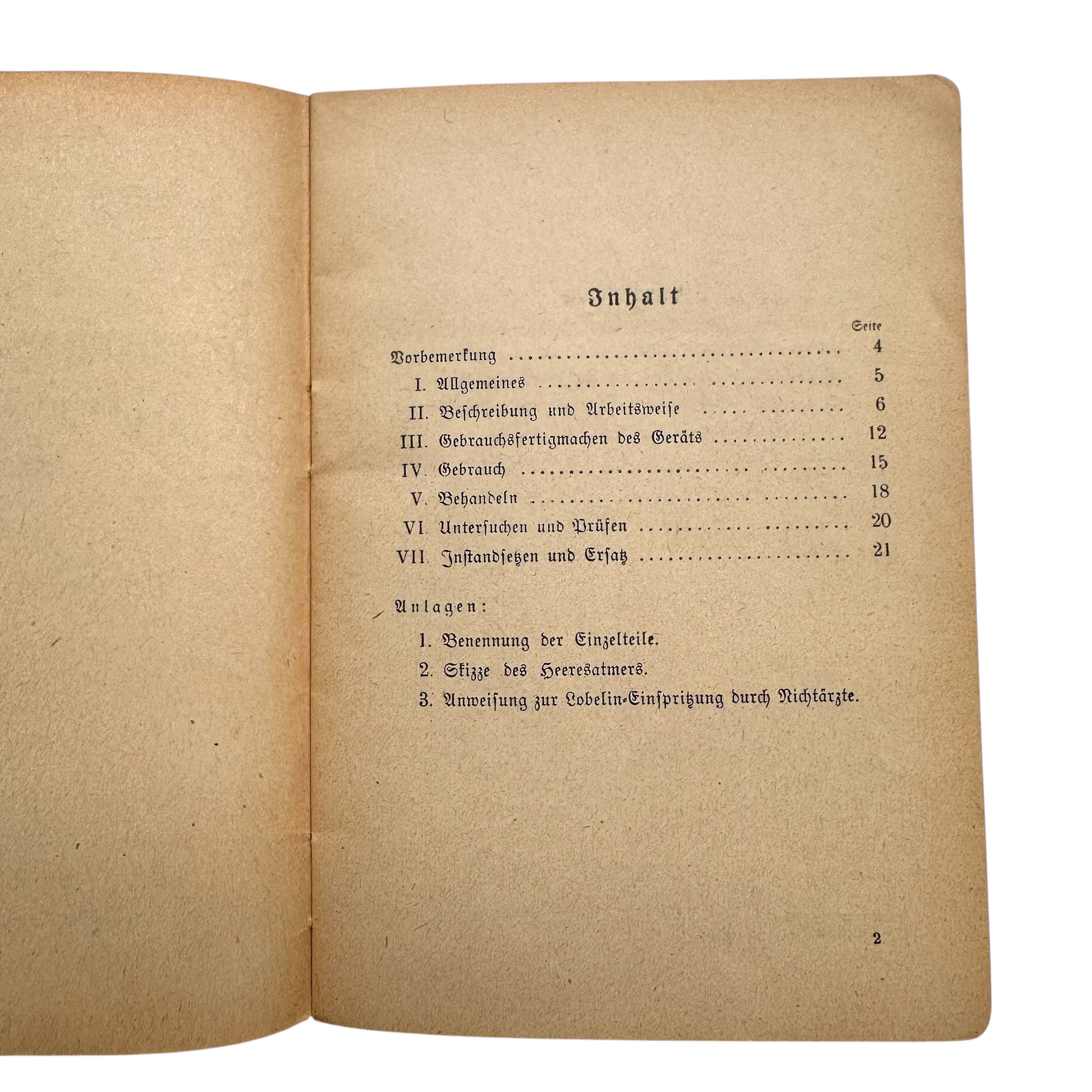 Original 1938 German Army H.Dv. 395/8 Heeresatmer Gas Defence Breathing Apparatus Manual – Dutch General Staff - Den Haag - Afbeelding 5