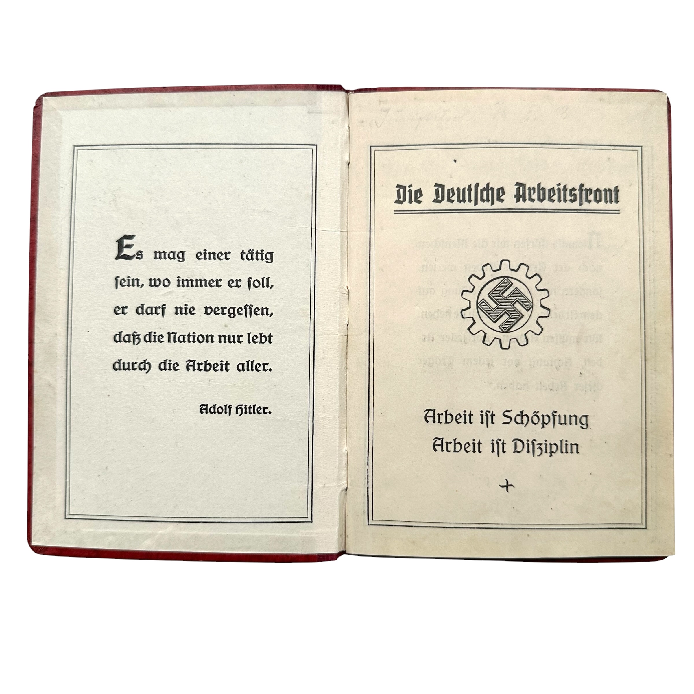 Original WWII German Reichspost Postsparbuch & Deutsche Arbeitsfront DAF Document Set - Afbeelding 9