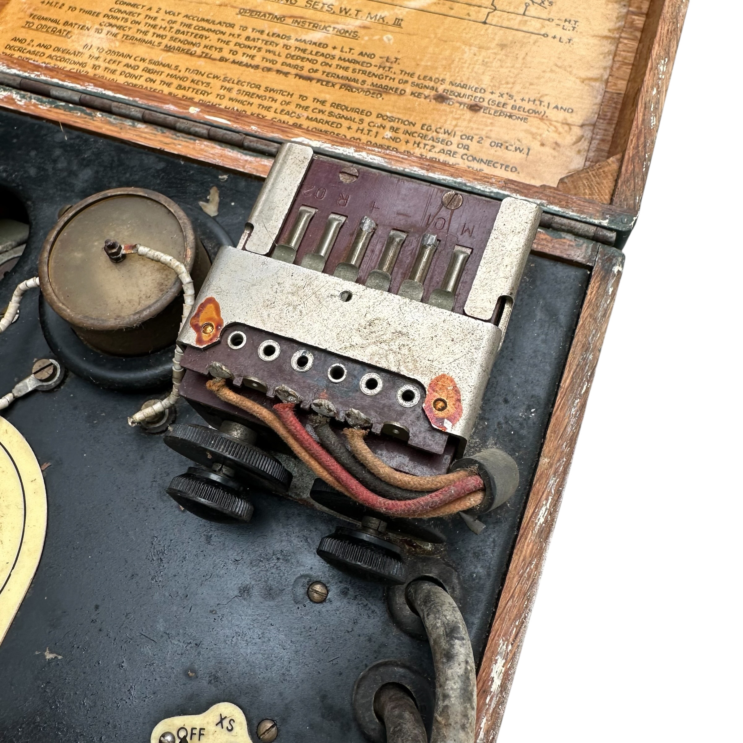 Original WWII British Army Wireless Training Set W.T. Mk III Morse Code Training Equipment with Morse Keys - Afbeelding 11