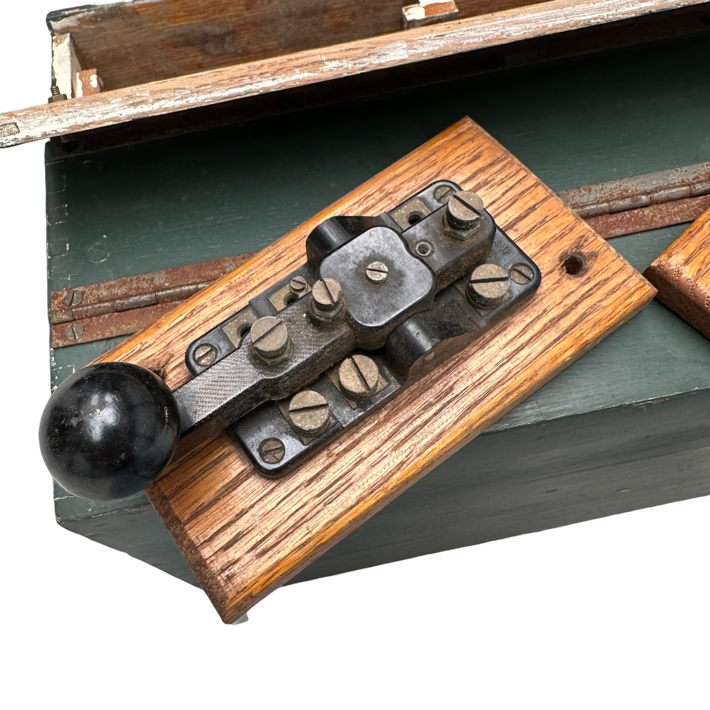 Original WWII British Army Wireless Training Set W.T. Mk III Morse Code Training Equipment with Morse Keys - Afbeelding 7