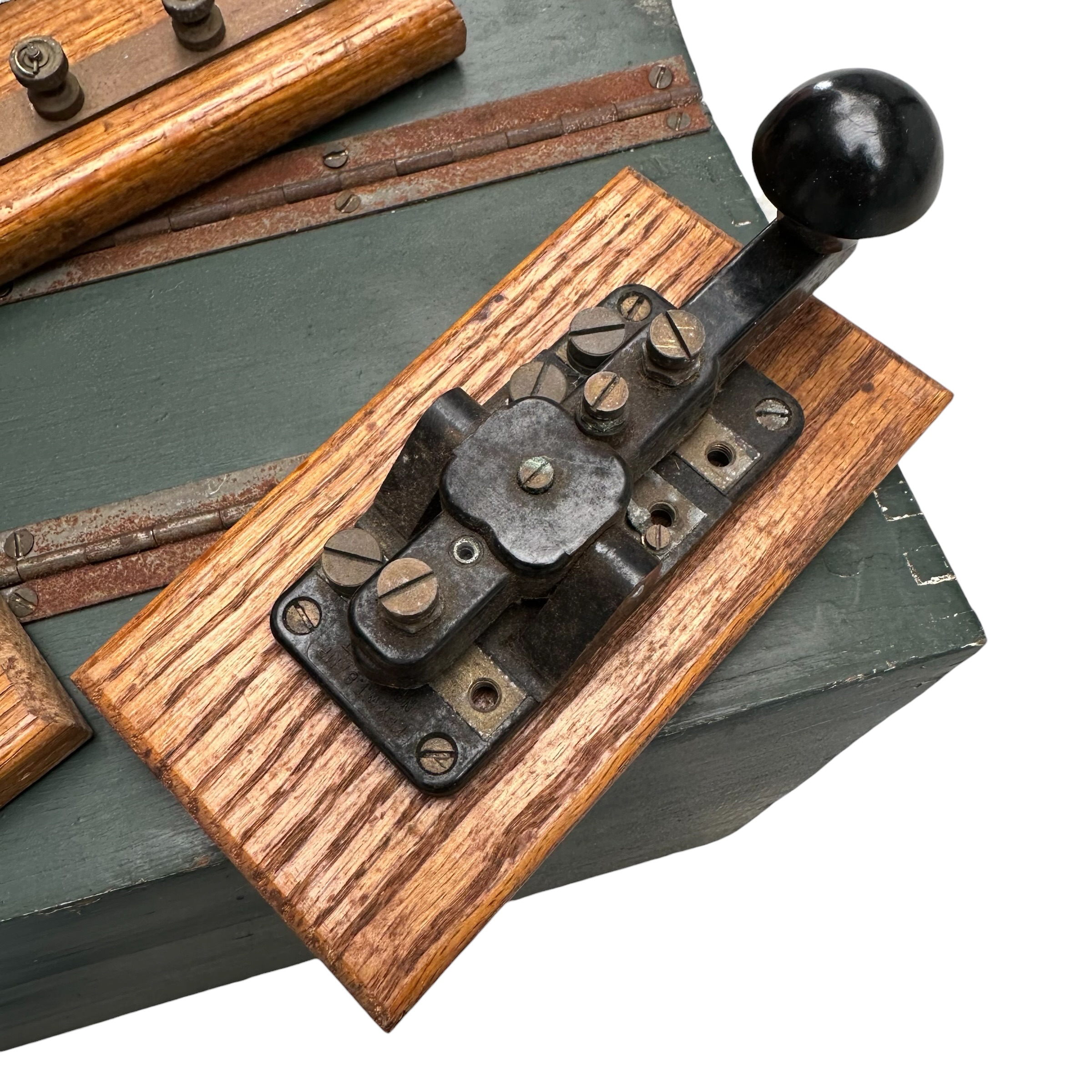 Original WWII British Army Wireless Training Set W.T. Mk III Morse Code Training Equipment with Morse Keys - Afbeelding 8