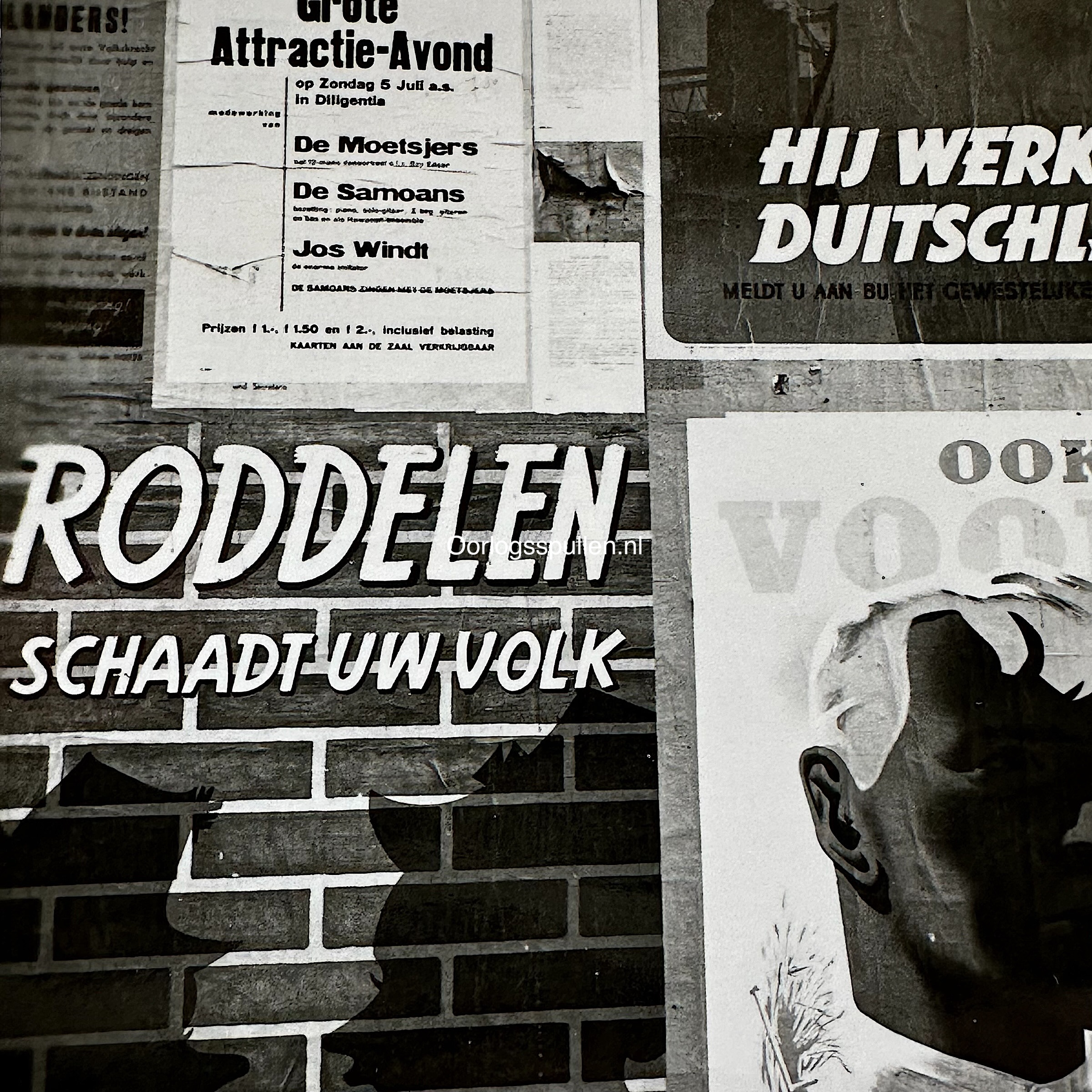 Original WWII photo propaganda posters in Den Haag - Afbeelding 2