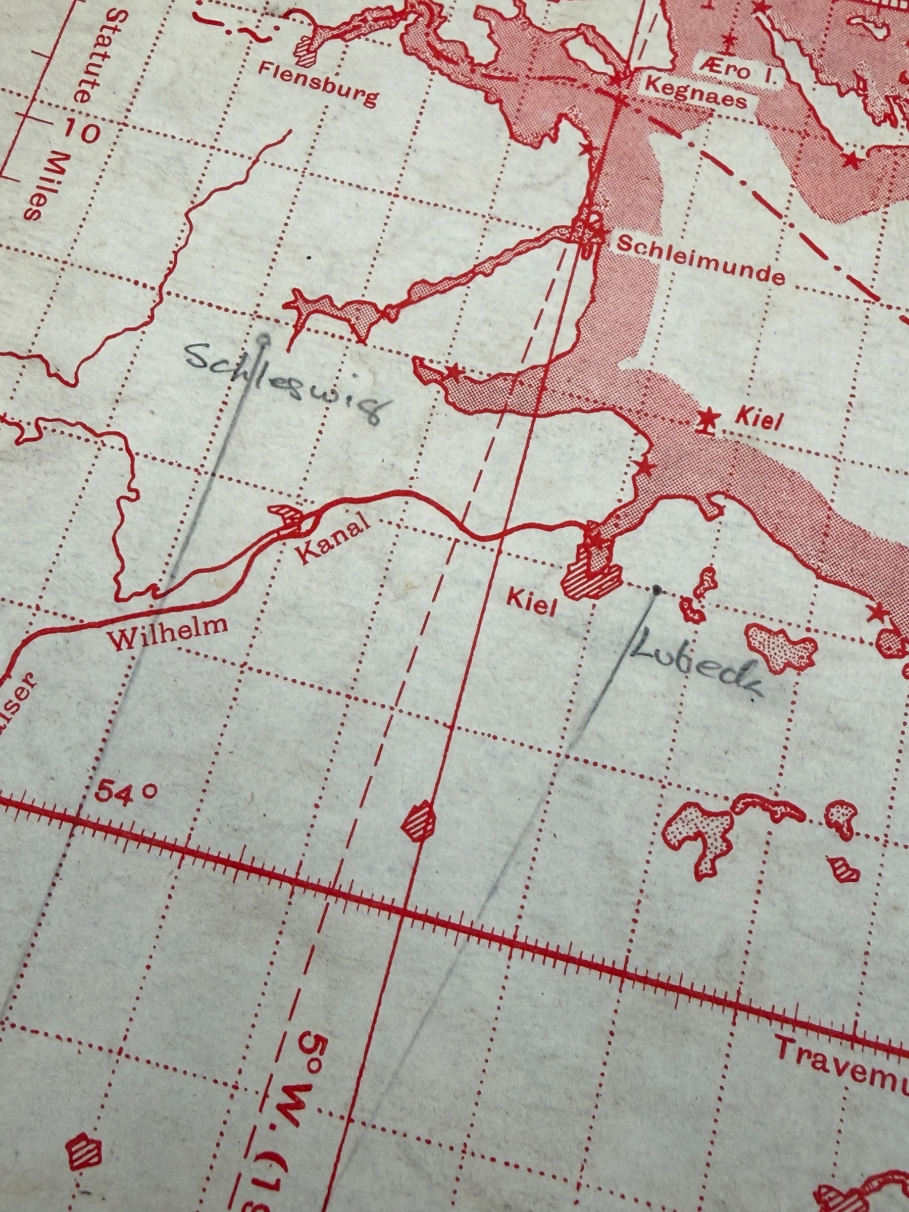Original WWII British RAF Bombing & Flight Navigation Map Berlin Hannover Eindhoven Twente Germany – GSGS 4080 June 1944