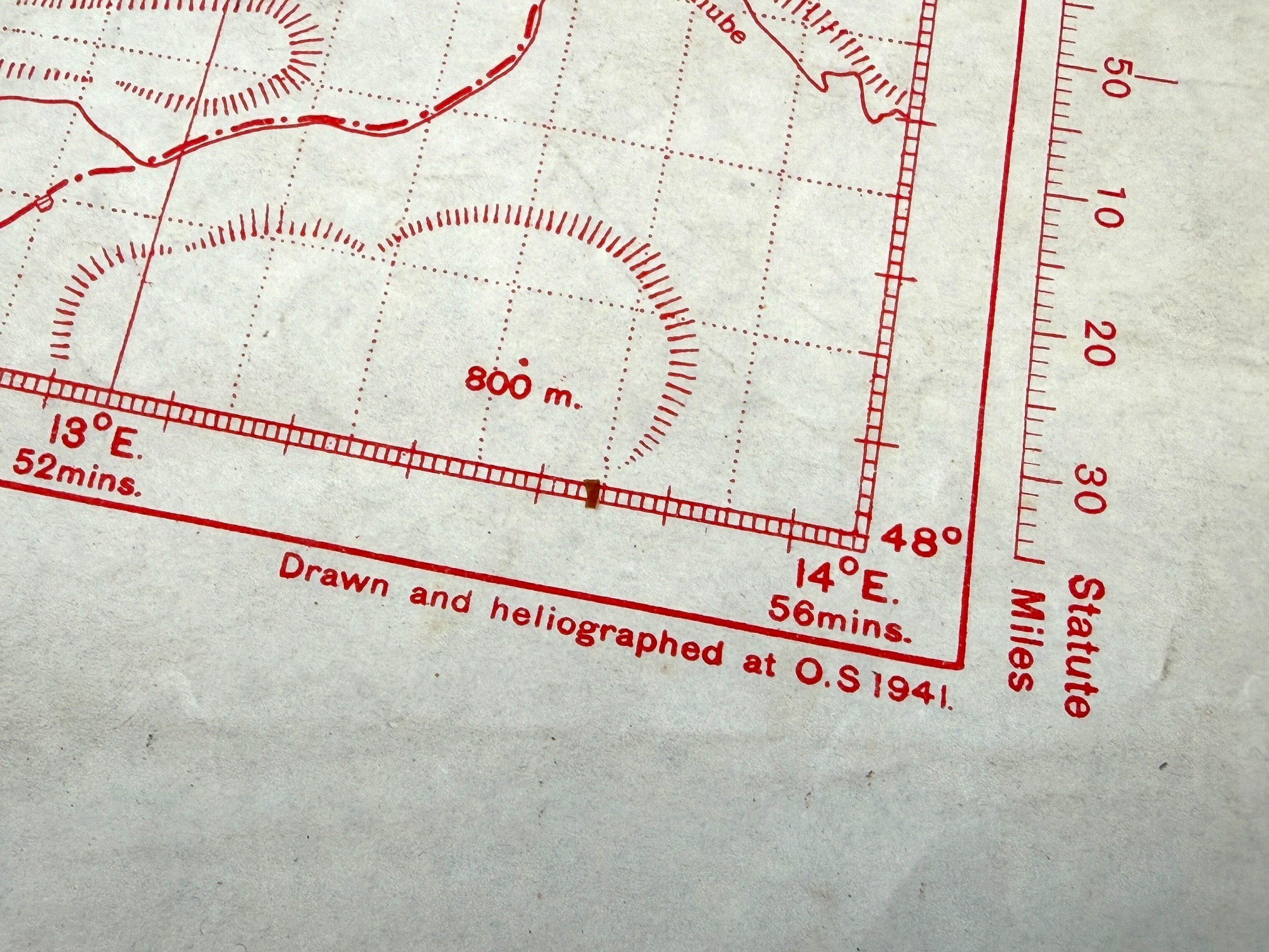 Original WWII British RAF Bombing & Flight Navigation Map Berlin Hannover Eindhoven Twente Germany – GSGS 4080 June 1944