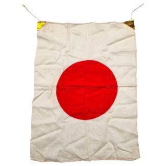 Originele WWII Japanse Hinomaru vlag met rode zon en gouden hoeken