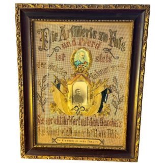 Original German 'Reservistenbild' for an artillery soldier, dating from the period around 1900 to the First World War.