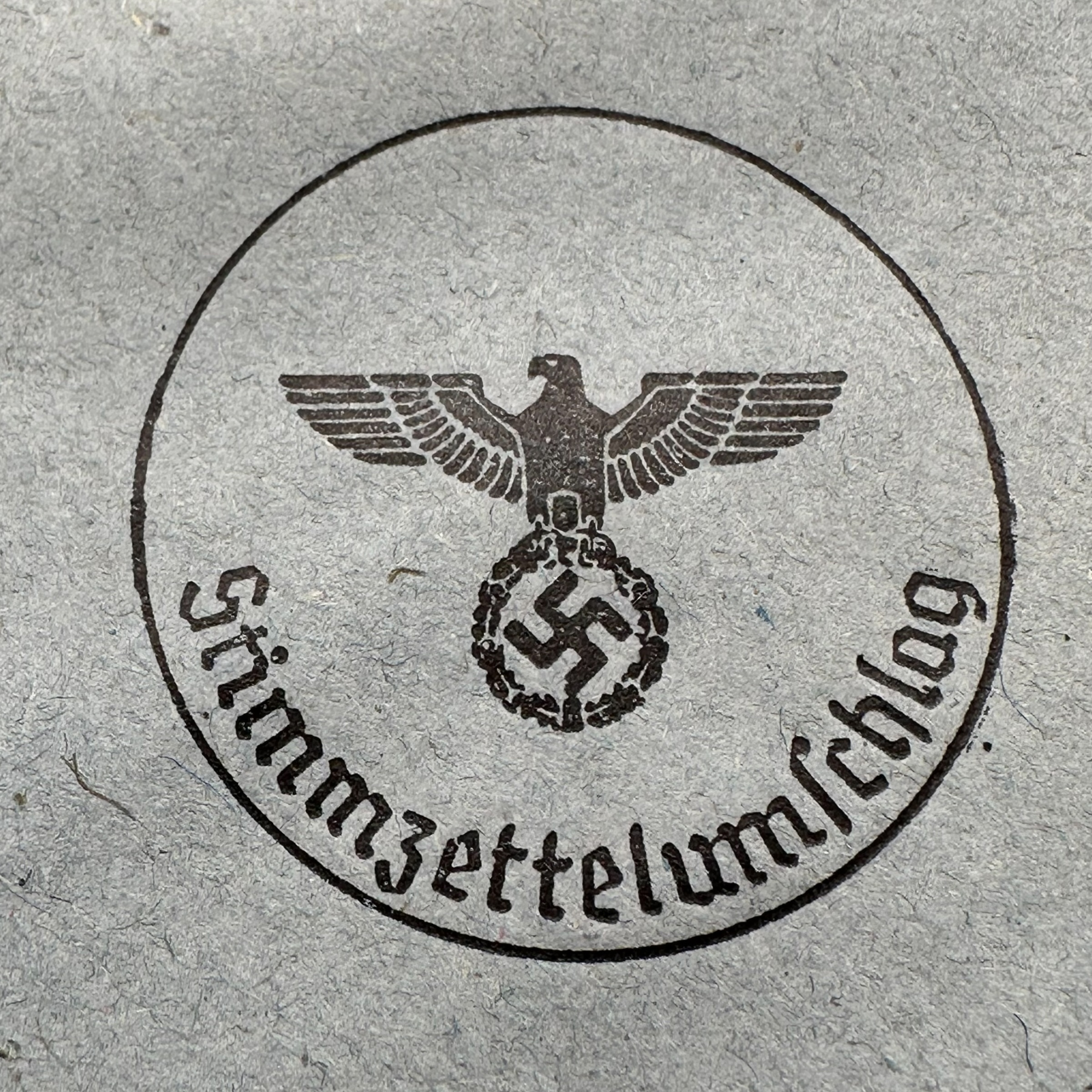 Original 1938 German Adolf Hitler Anschluss Referendum Ballot with Official Ballot Envelope