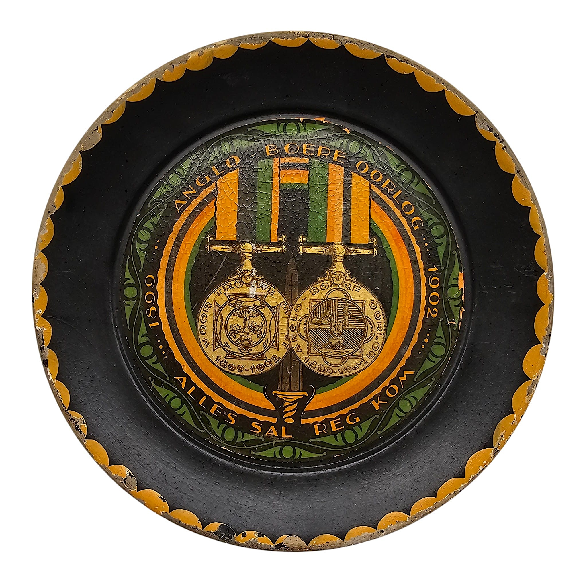5. Original 1939 Dutch Boer War commemorative wall plate Plateelbakkerij Schoonhoven Anglo-Boere Oorlog 1899-1902 South Africa.