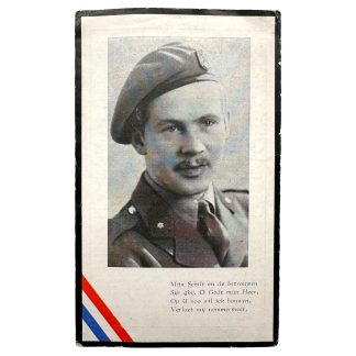 Origineel 1948 Nederlands-Indië bidprentje reserve tweede luitenant Jan van Luyk Tilburg 4-6 R.I. gesneuveld Soenarsik Java 21 juni 1948