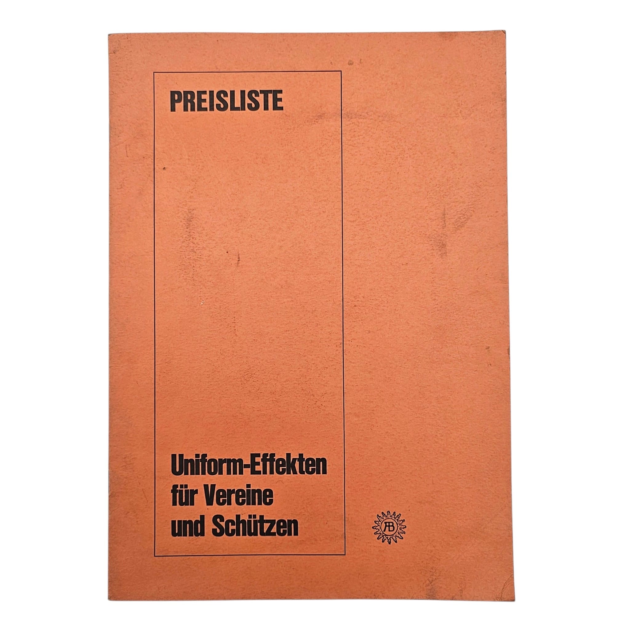 Original deutscher Katalog für Uniformeffekten von 1970 für Vereine und Schützen mit Schulterstücken, Schnüren, Schärpen, Quasten und Uniformzubehör.