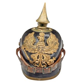 Originele Pruisische M1895 Pickelhaube met adelaar, regiment J.R. 79, gedateerd 1900