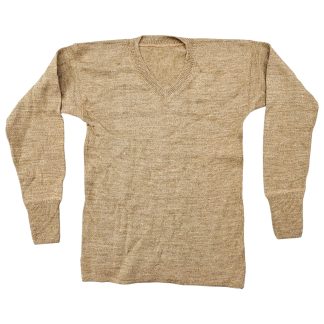 Originele WWII Britse leger V-hals wollen trui uit 1940, met label J.B.L.