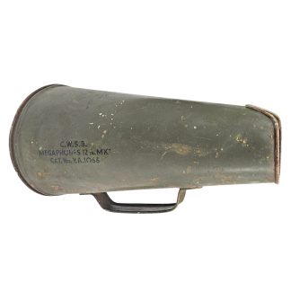 Originele WWII Britse C.W.S.B. metalen megafoon, 12 inch, MK I